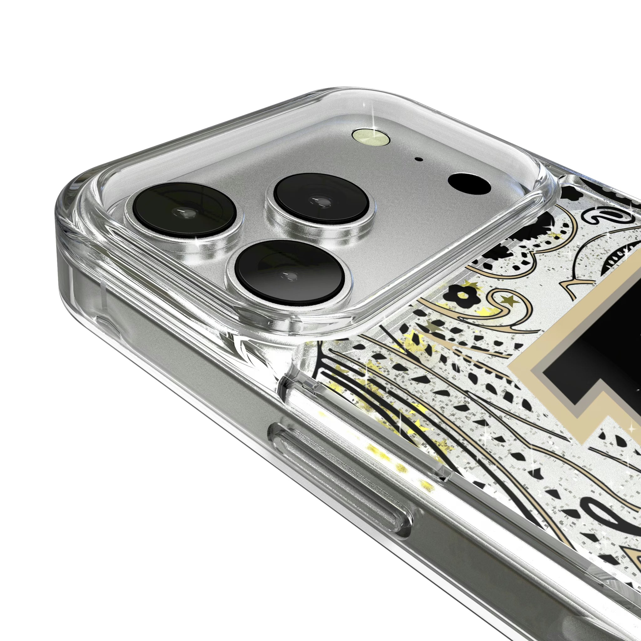 Purdue University Boilermakers Paisley iPhone Glitter Phone Case for Apple iPhone - Detail