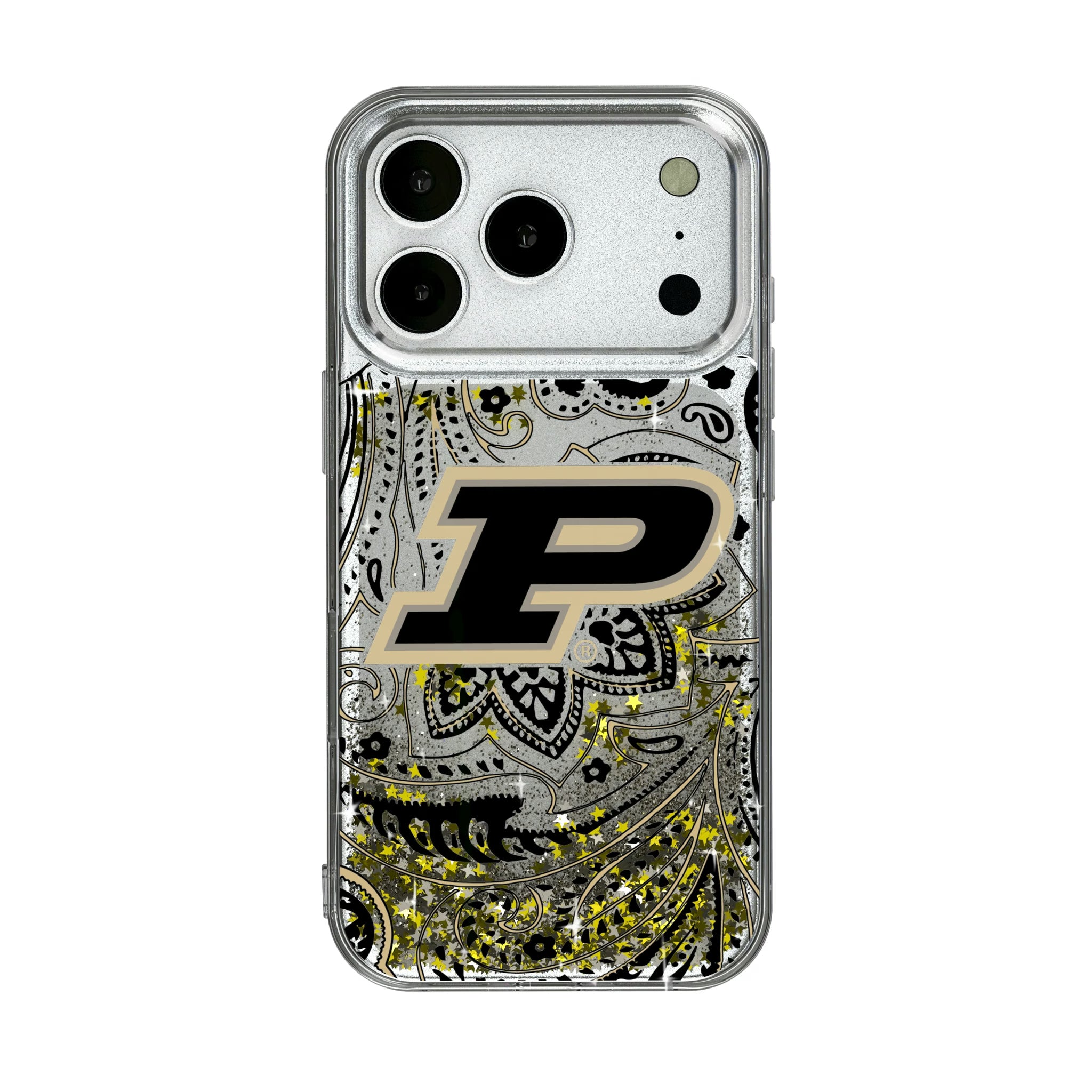 Purdue University Boilermakers Paisley iPhone Glitter Phone Case for Apple iPhone