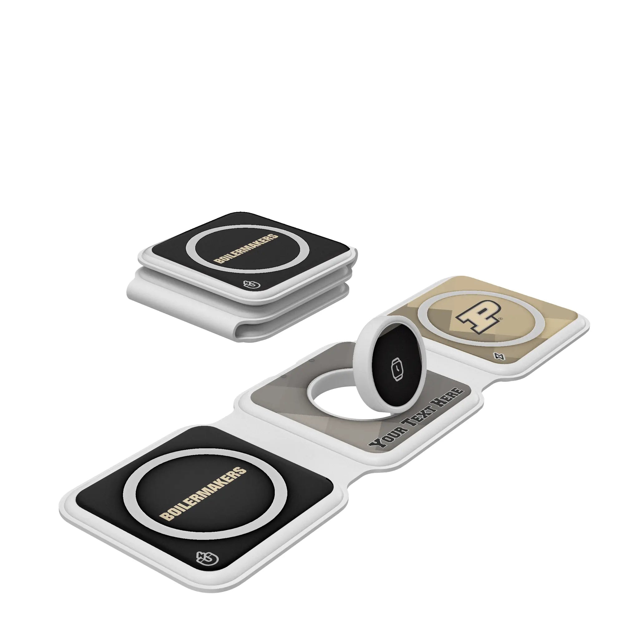 Purdue University Boilermakers Personalized Color Block Foldable 3 in 1 Charger