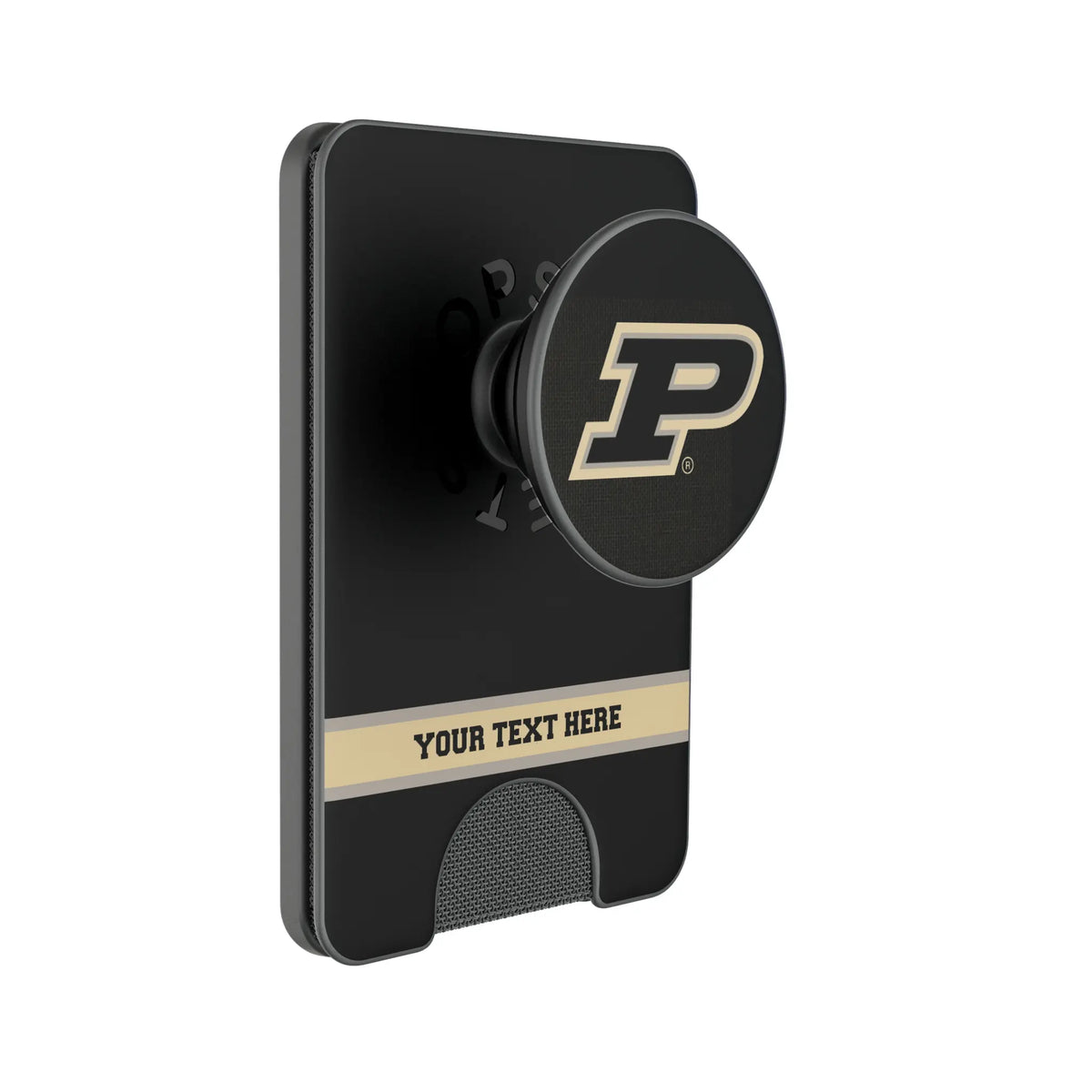 Purdue University Boilermakers Personalized Endzone Solid Popsockets Wallet Magnetic