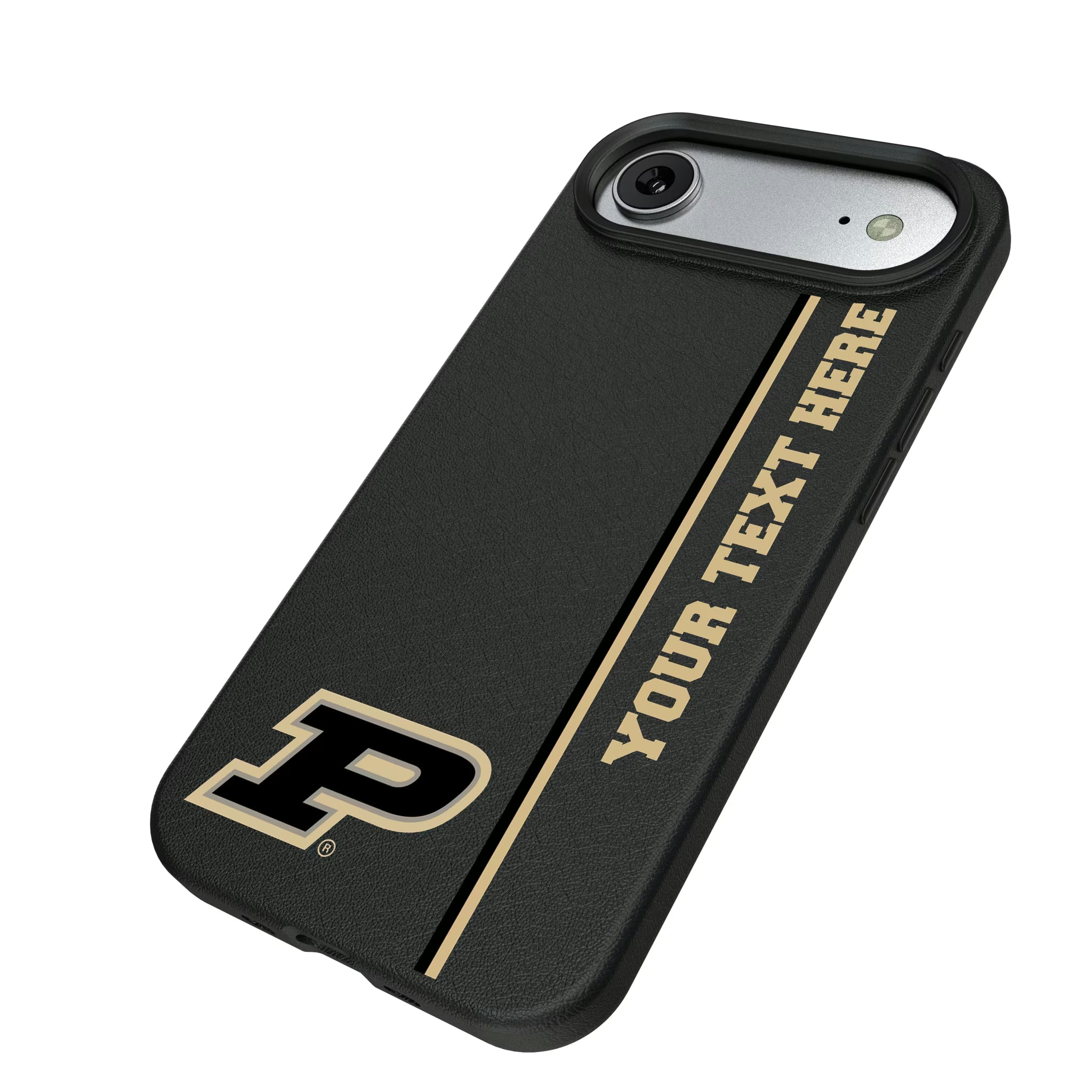 Purdue University Boilermakers Personalized Sidebard iPhone MagSafe Compatible Phone Case for Apple iPhone - Isometric View#Device_iPhone Air