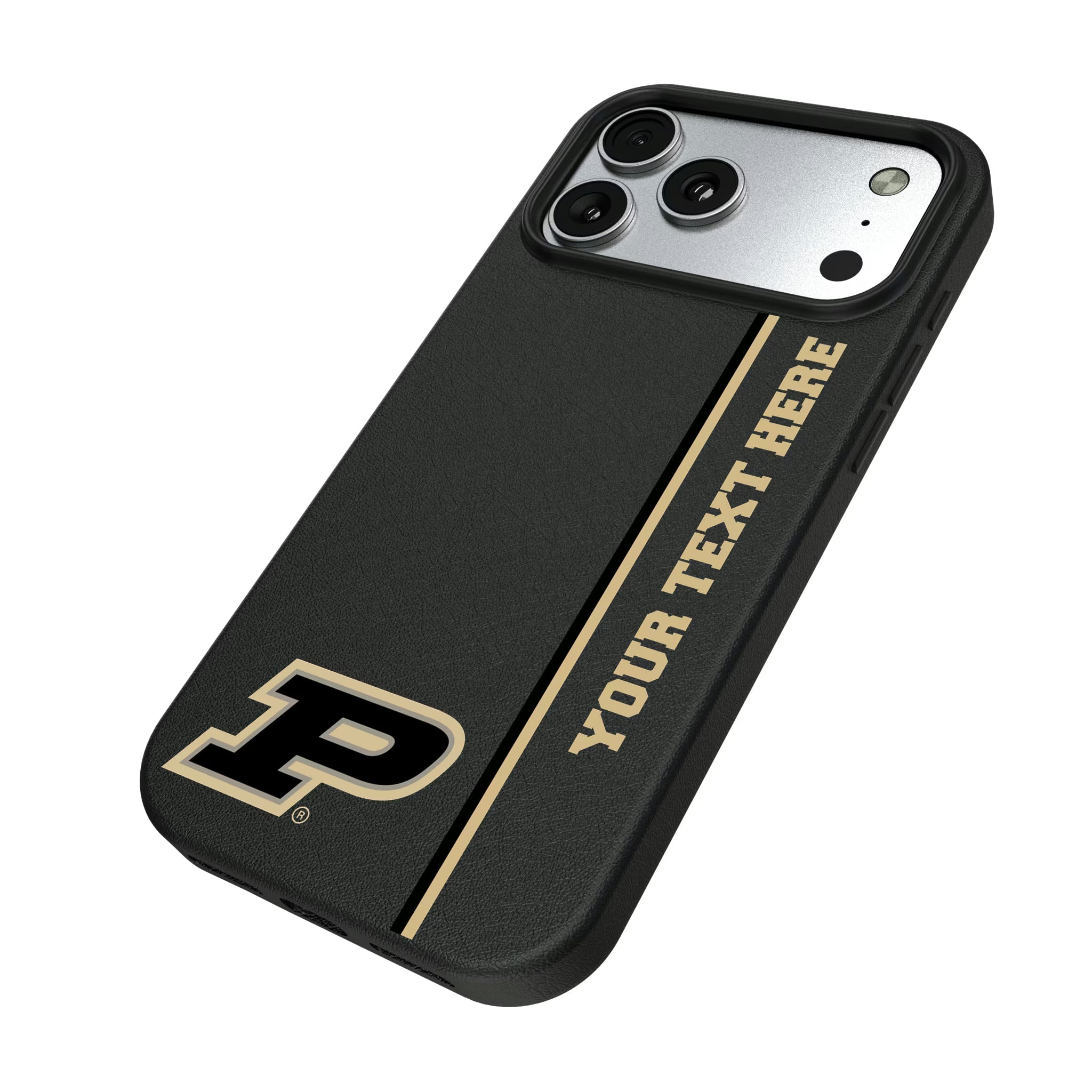 Purdue University Boilermakers Personalized Sidebard iPhone MagSafe Compatible Phone Case for Apple iPhone - Isometric View#Device_iPhone 17 Pro Max