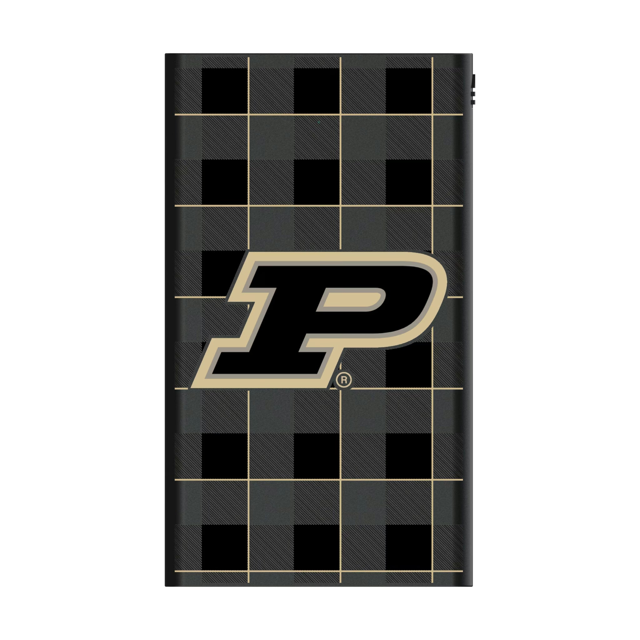 Purdue University Boilermakers Plaid 5000mAh Flat Powerbank