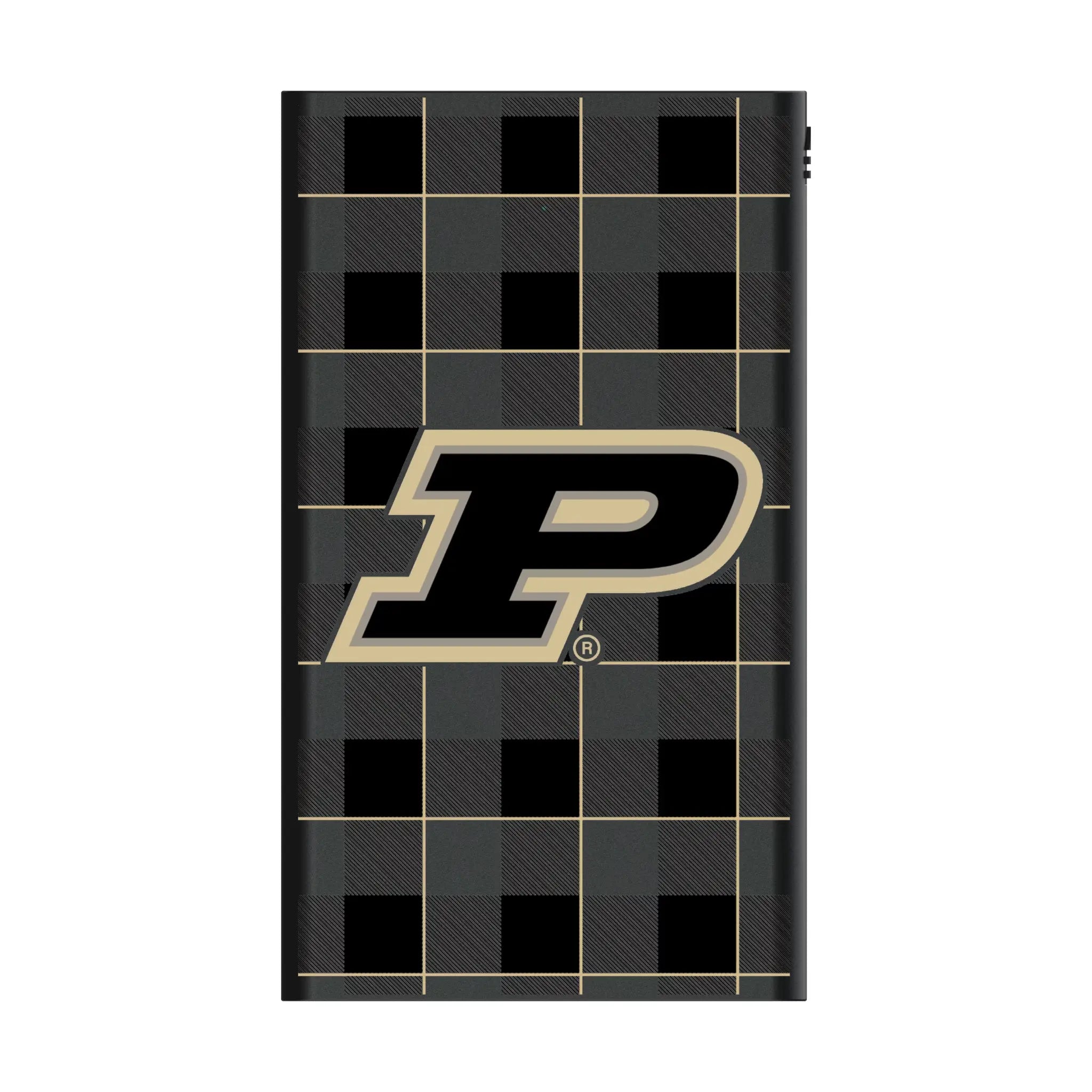 Purdue University Boilermakers Plaid 5000mAh Flat Power Bank