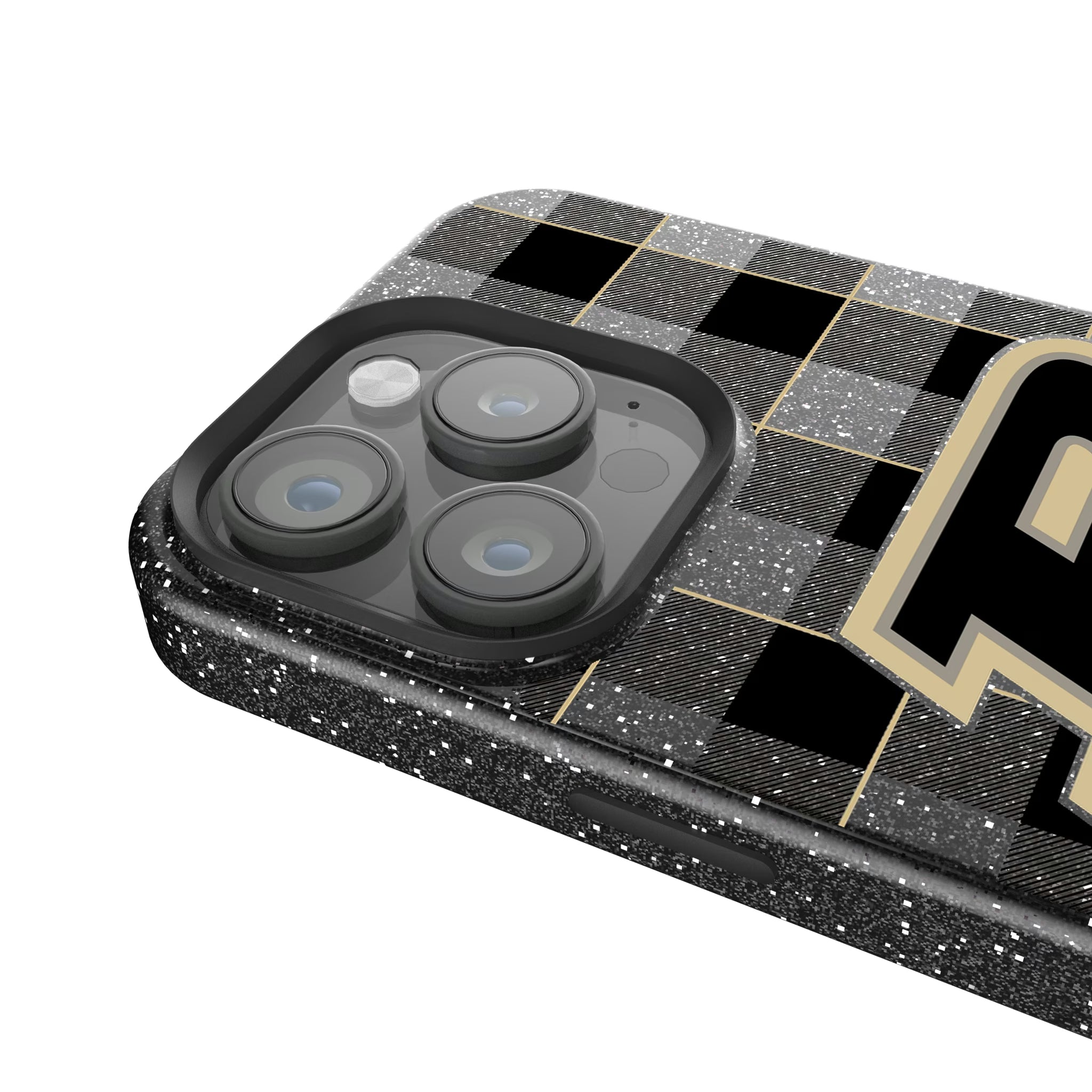 Purdue University Boilermakers Plaid iPhone Bling Phone Case for Apple iPhone - Detail