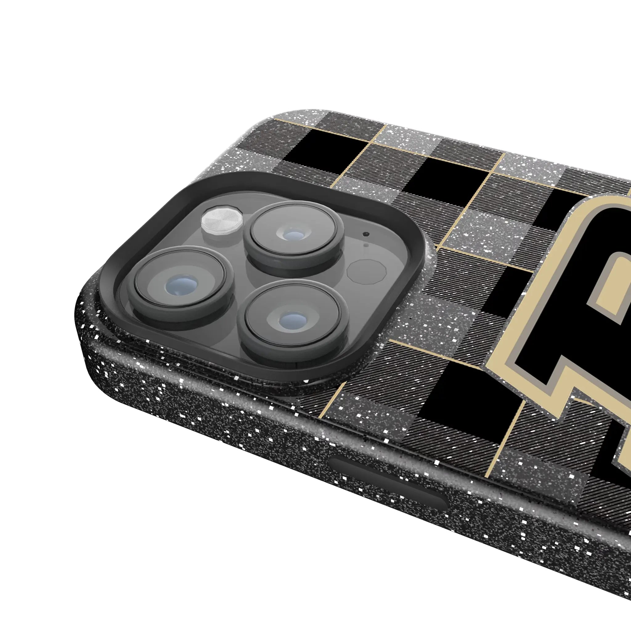 Purdue University Boilermakers Plaid iPhone Bling Phone Case for Apple iPhone - Detail