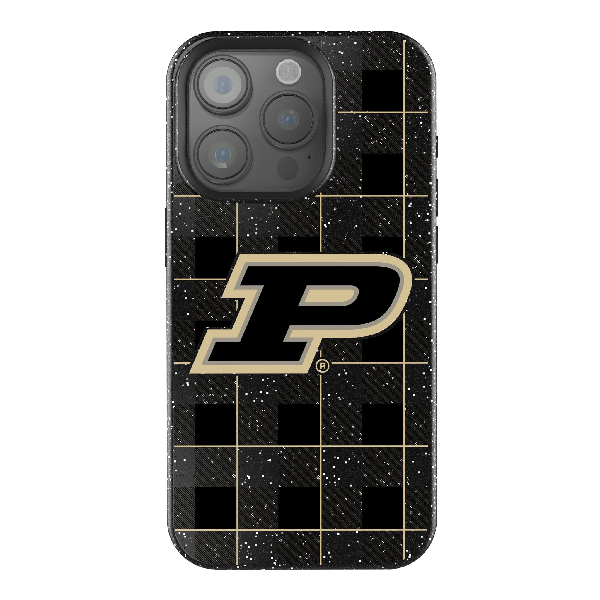 Purdue University Boilermakers Plaid iPhone Bling Phone Case for Apple iPhone
