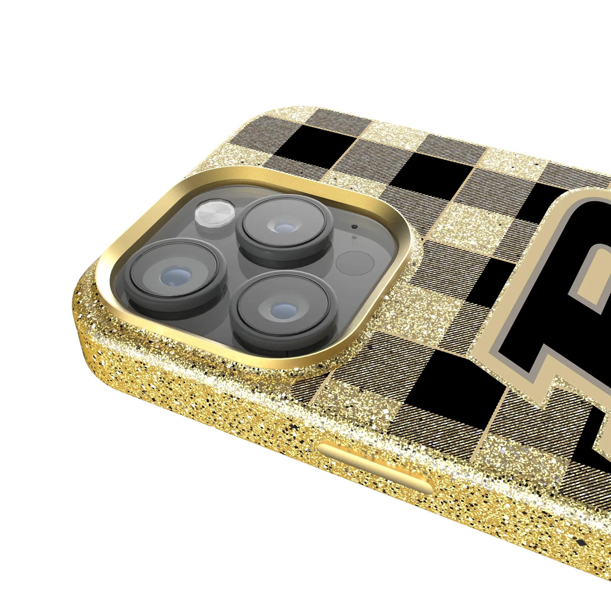 Purdue University Boilermakers Plaid iPhone Bling Phone Case for Apple iPhone - Detail