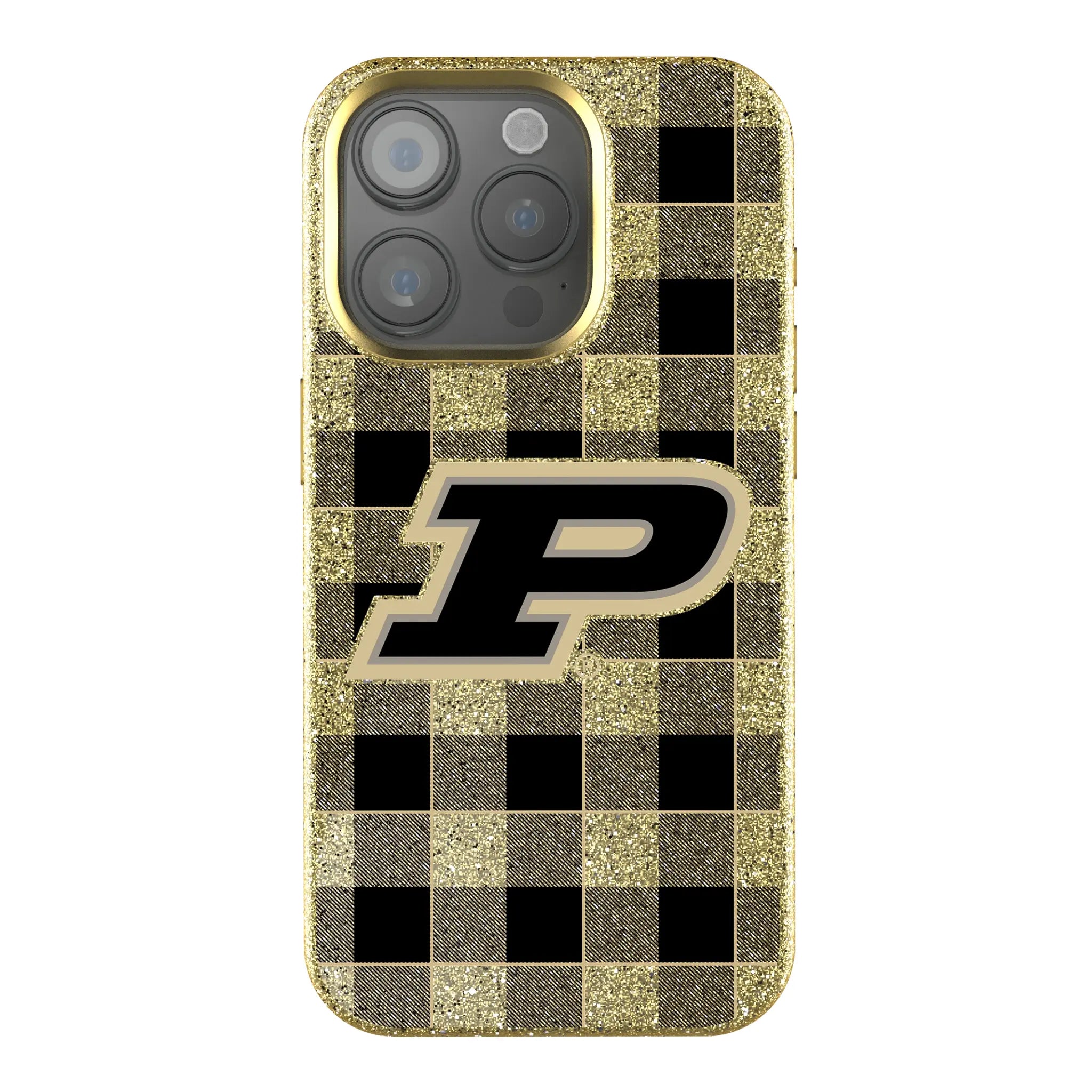 Purdue University Boilermakers Plaid iPhone Bling Phone Case for Apple iPhone