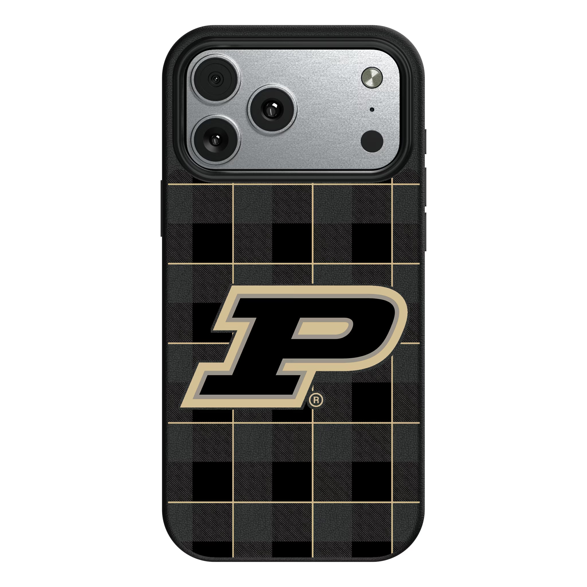 Purdue University Boilermakers Plaid iPhone MagSafe Compatible Phone Case for Apple iPhone#Device_iPhone 17 Pro Max