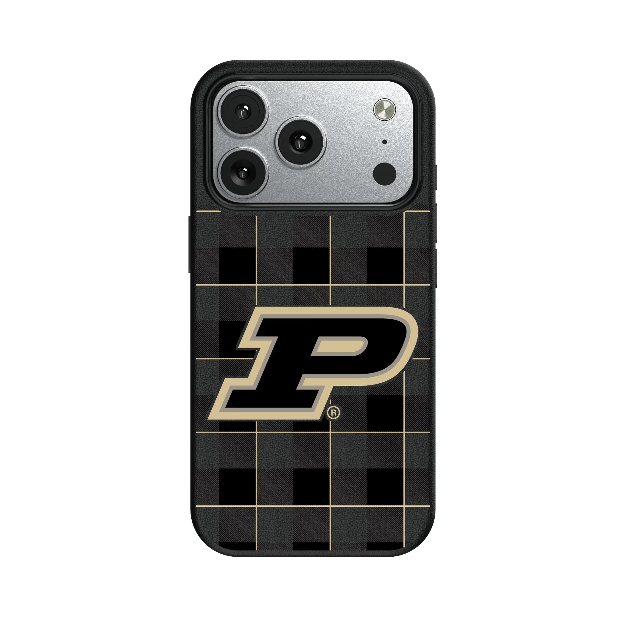 Purdue University Boilermakers Plaid iPhone MagSafe Compatible Phone Case for Apple iPhone#Device_iPhone 17 Pro