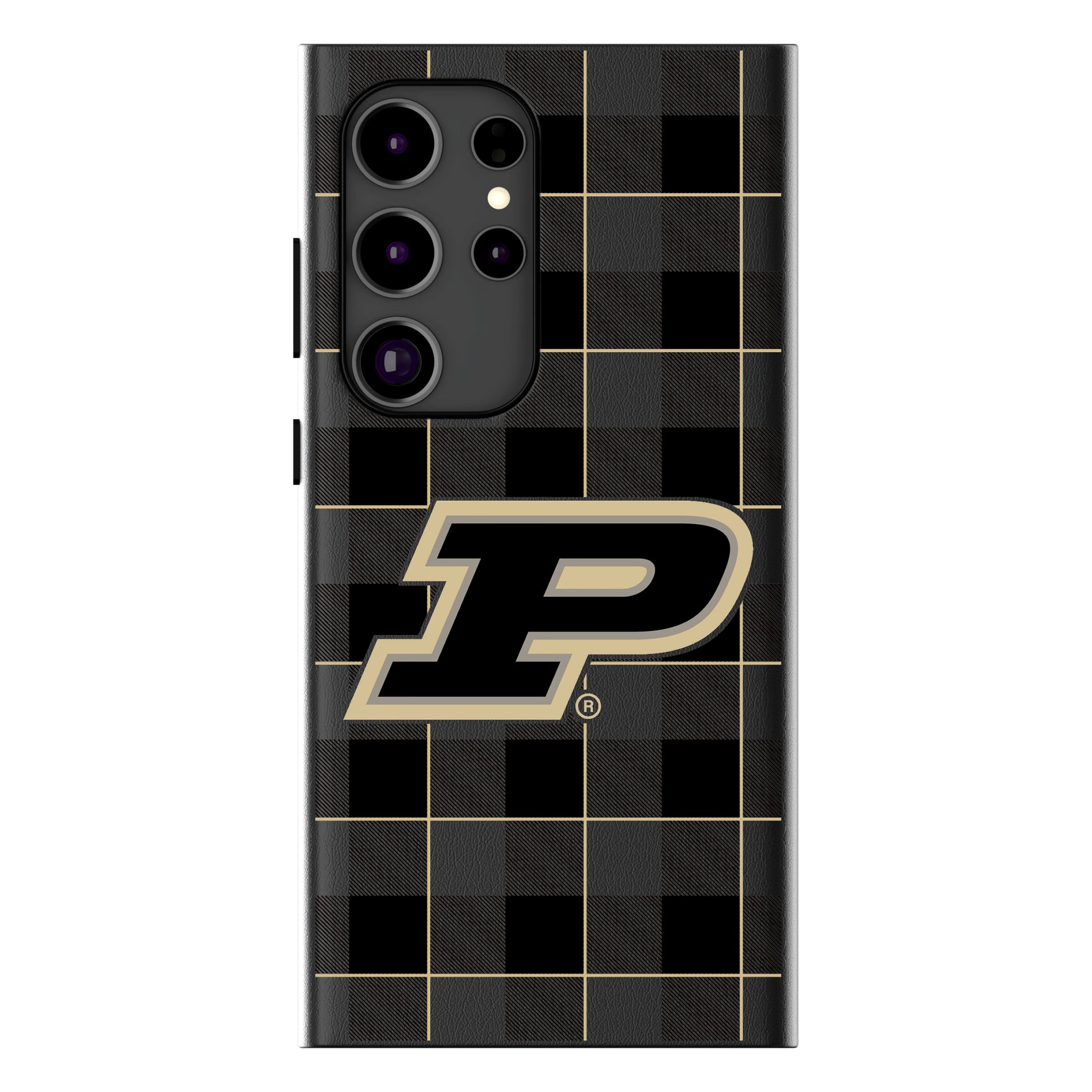 Purdue University Boilermakers Plaid Galaxy MagSafe Compatible Phone Case for Samsung Galaxy