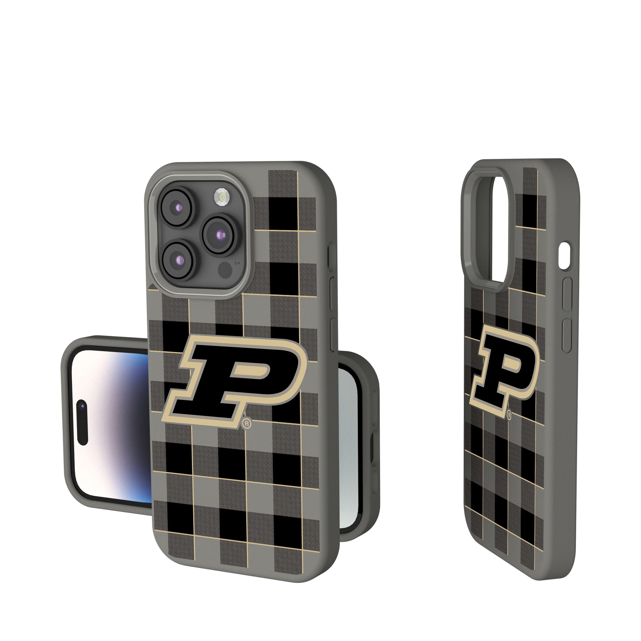 Purdue University Boilermakers Plaid iPhone Soft Touch Phone Case for Apple iPhone
