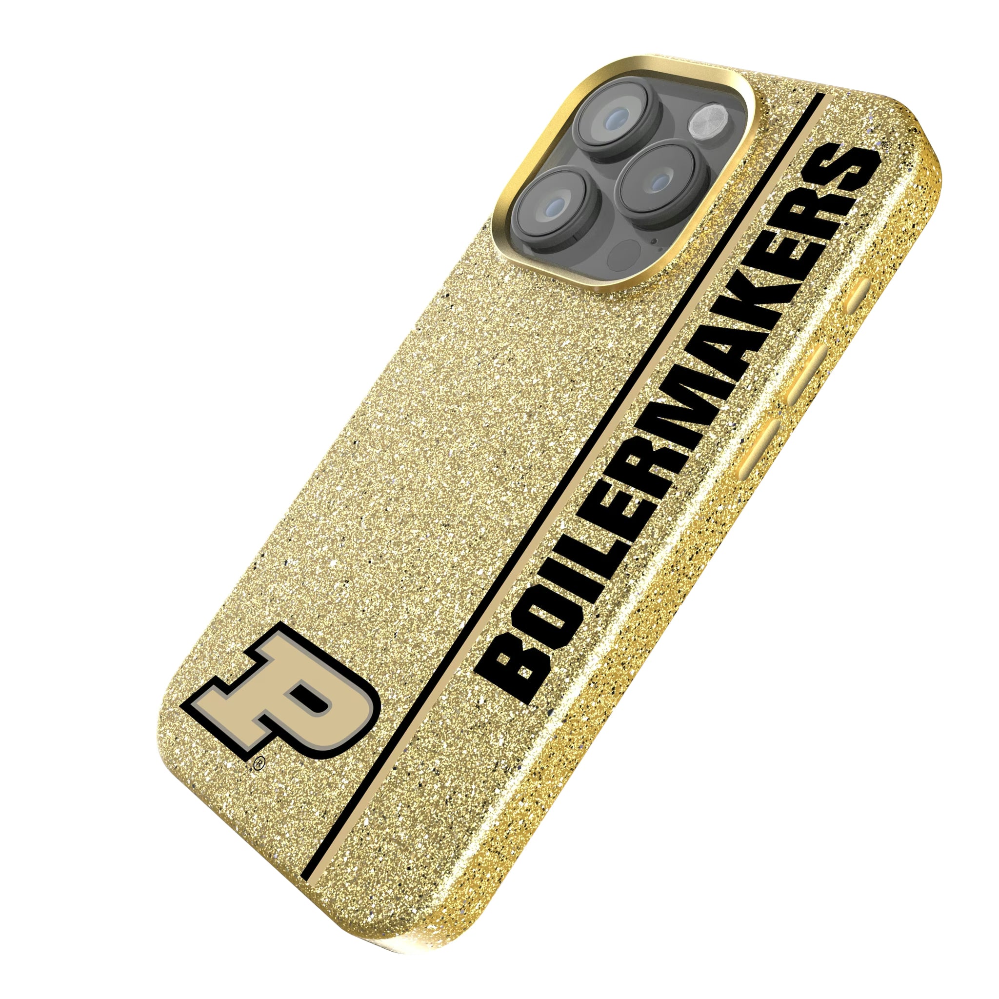 Purdue University Boilermakers Sidebar iPhone Bling Phone Case for Apple iPhone - Isometric View