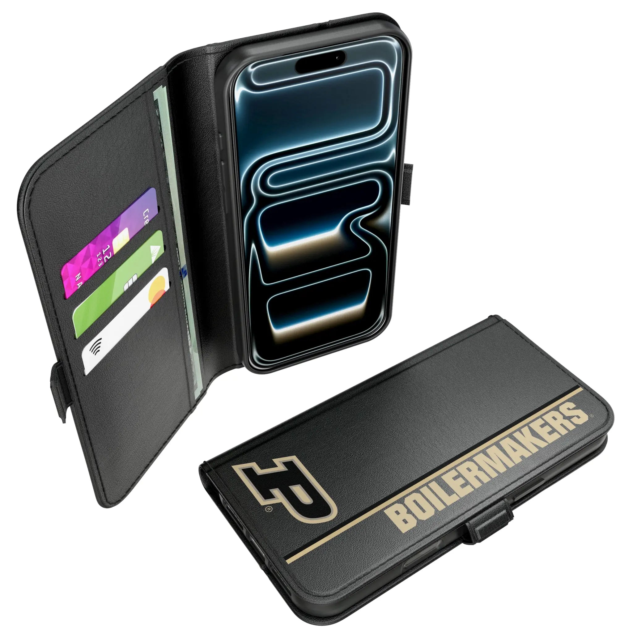 Purdue University Boilermakers Sidebar iPhone Folio Phone Case for Apple iPhone#Device_iPhone 17 Pro Max