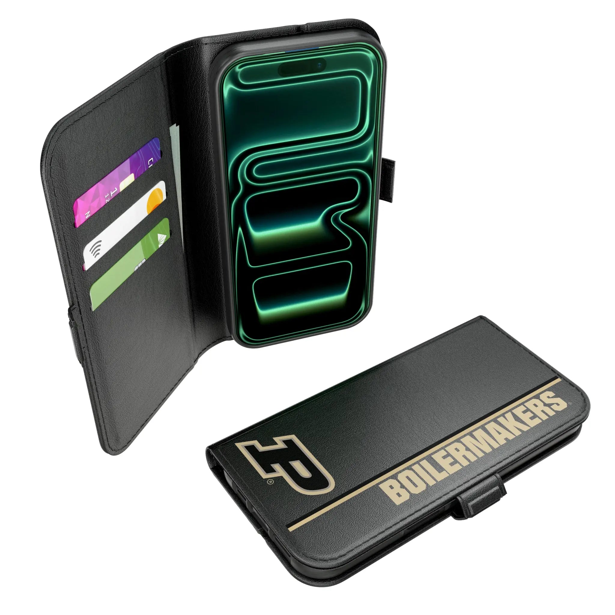 Purdue University Boilermakers Sidebar iPhone Folio Phone Case for Apple iPhone#Device_iPhone 17