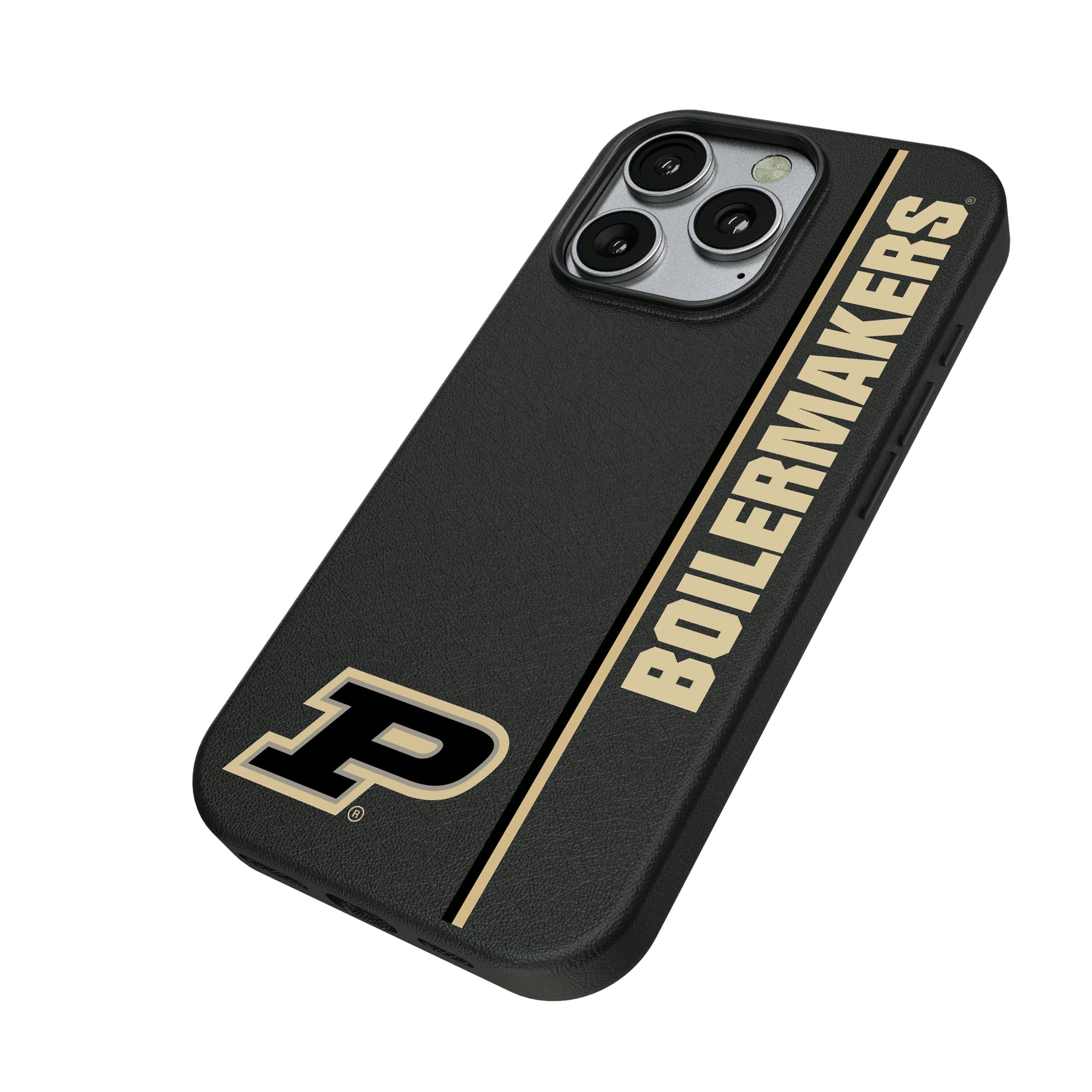 Purdue University Boilermakers Sidebar iPhone MagSafe Compatible Phone Case for Apple iPhone - Isometric View