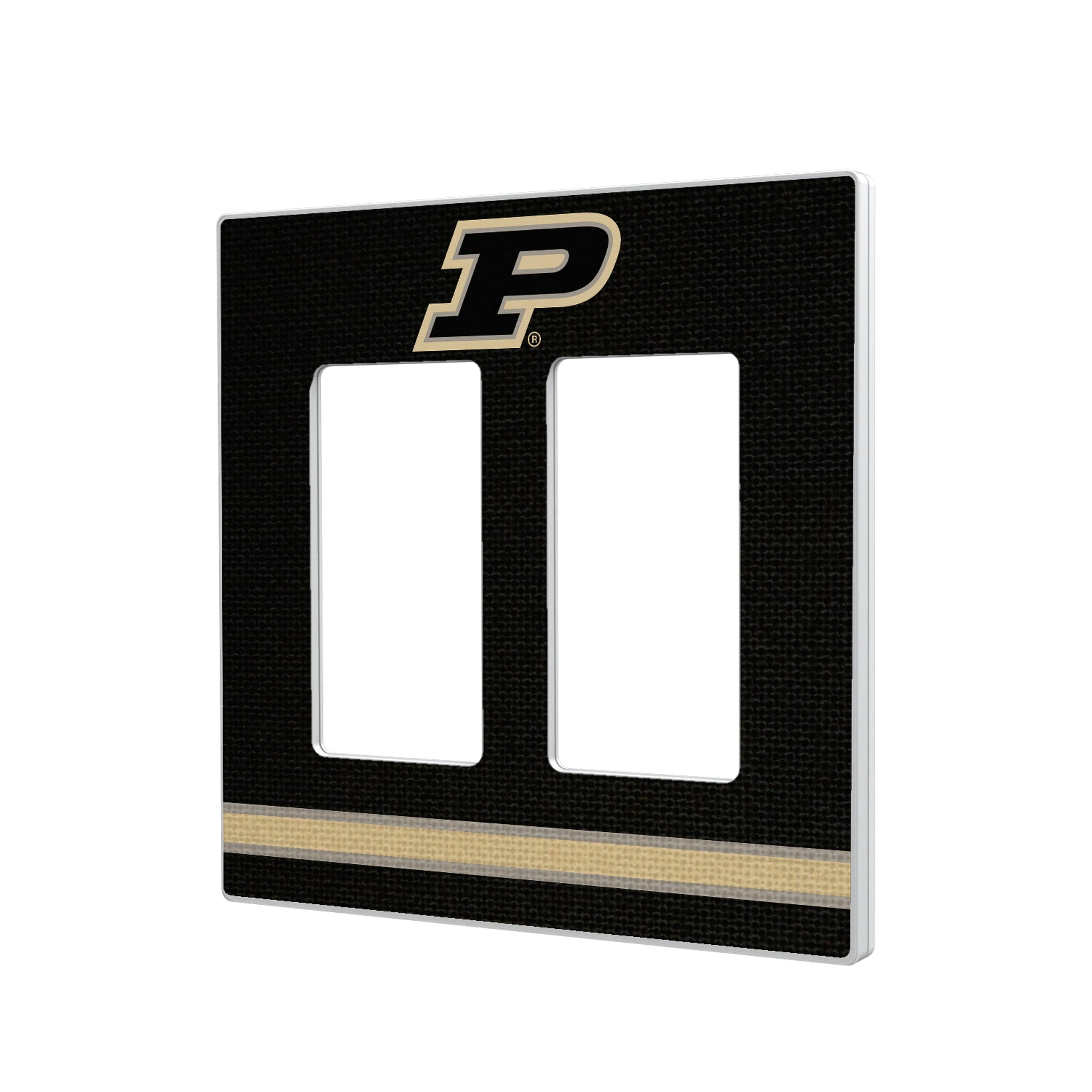 Purdue University Boilermakers Stripe Hidden-Screw Light Switch Plate#Style_Double Rocker