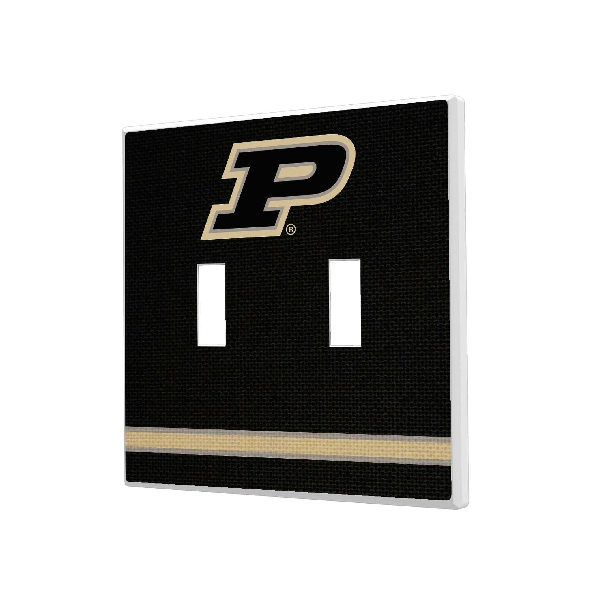 Purdue University Boilermakers Stripe Hidden-Screw Light Switch Plate#Style_Double Toggle