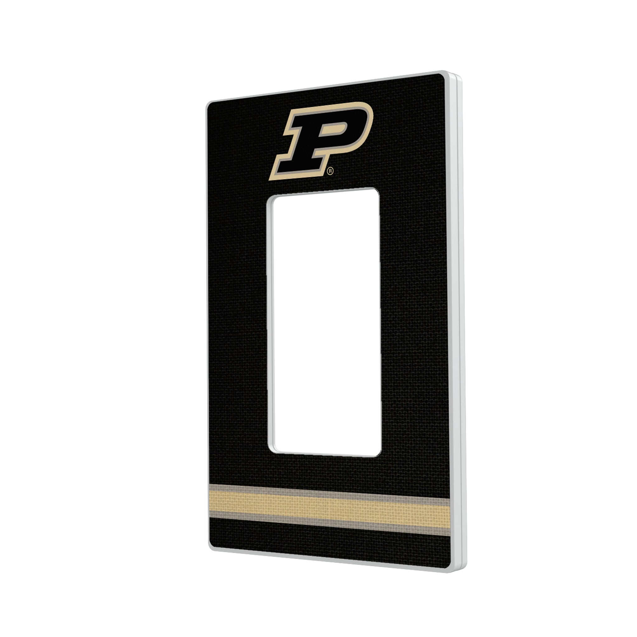 Purdue University Boilermakers Stripe Hidden-Screw Light Switch Plate#Style_Single Rocker