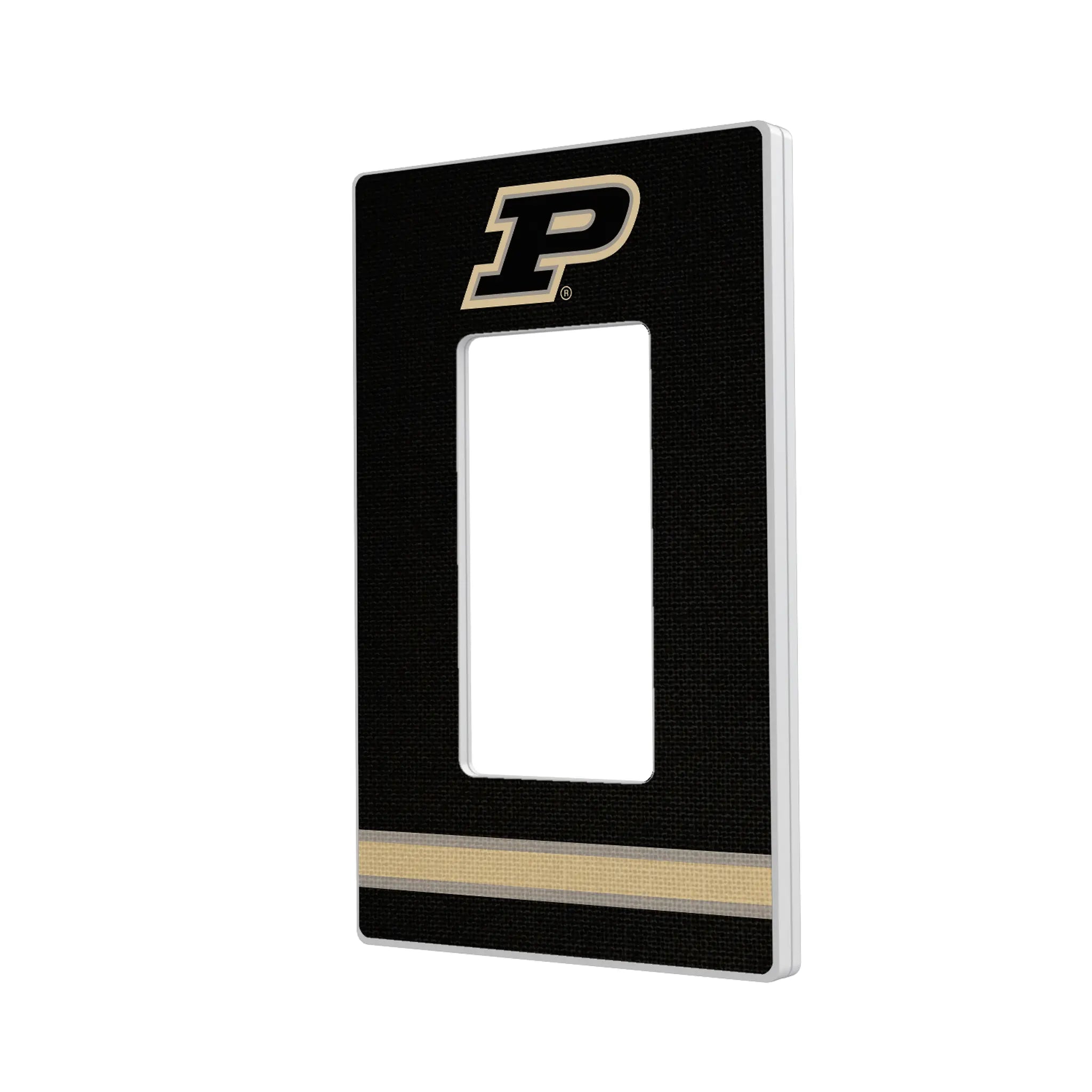 Purdue University Boilermakers Stripe Hidden-Screw Light Switch Plate#Style_Single Rocker