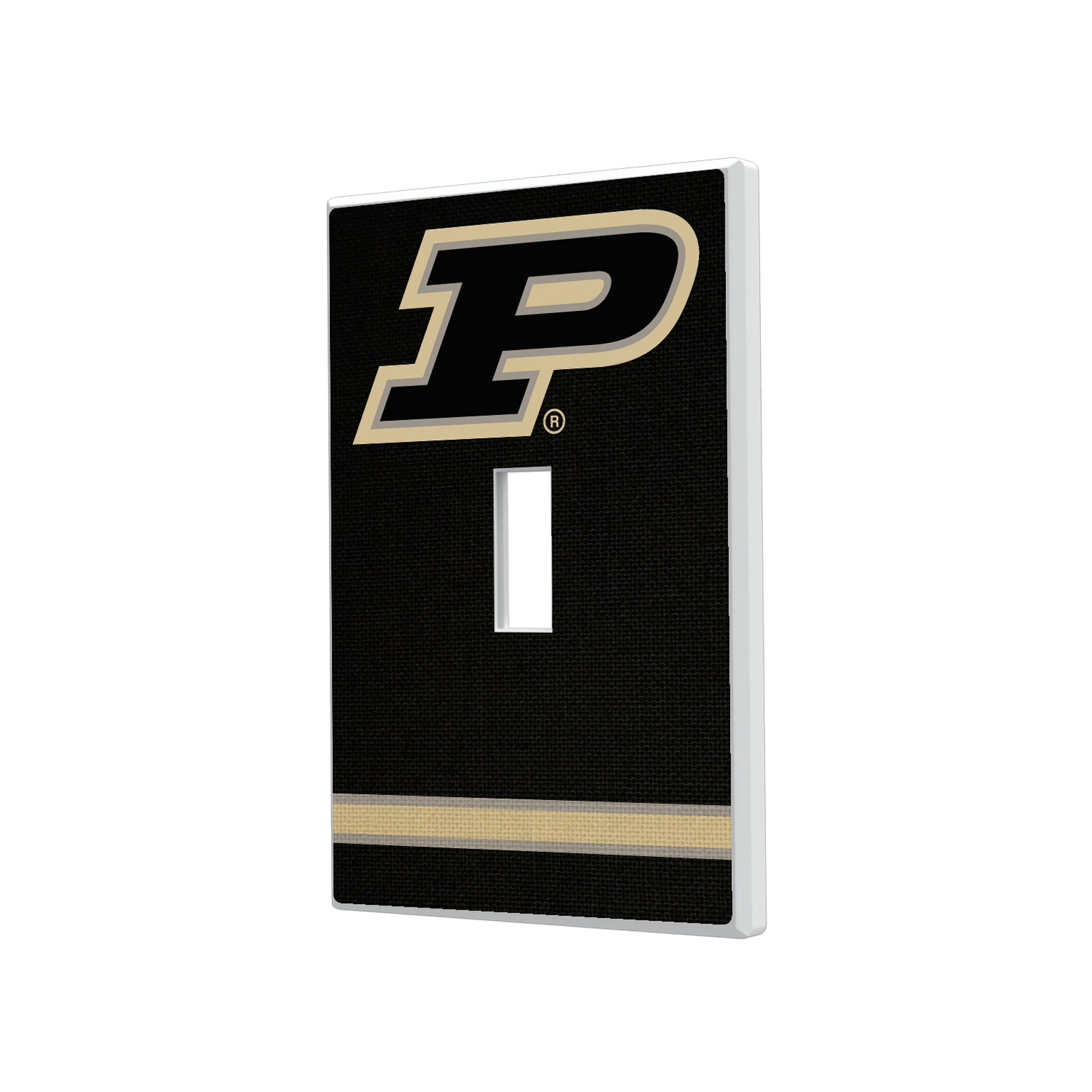 Purdue University Boilermakers Stripe Hidden-Screw Light Switch Plate#Style_Single Toggle