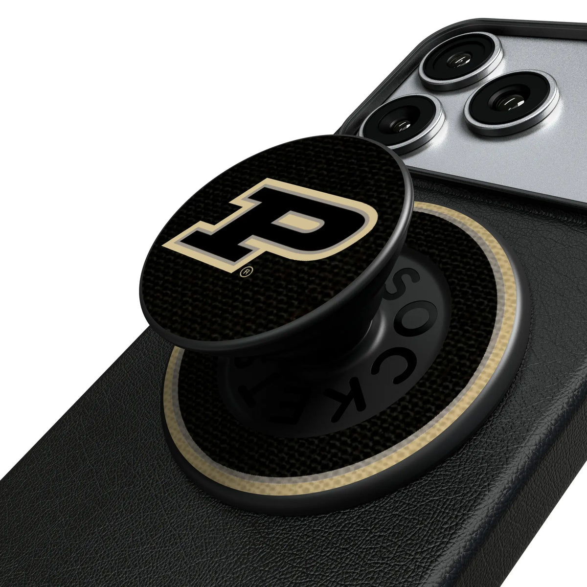 Purdue University Boilermakers Stripe Popsockets Round Magnetic