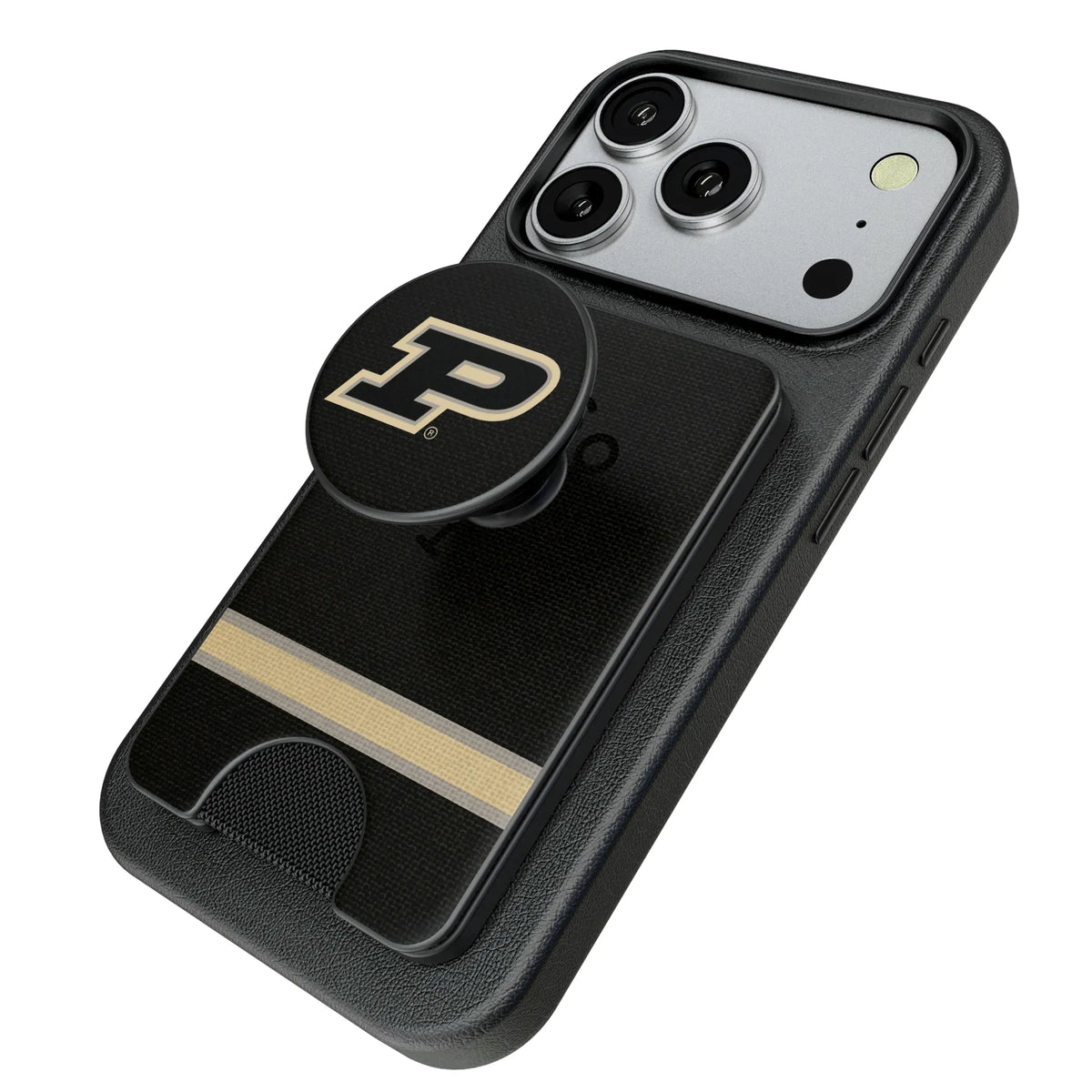 Purdue University Boilermakers Stripe Popsockets Wallet Magnetic - Isometric View