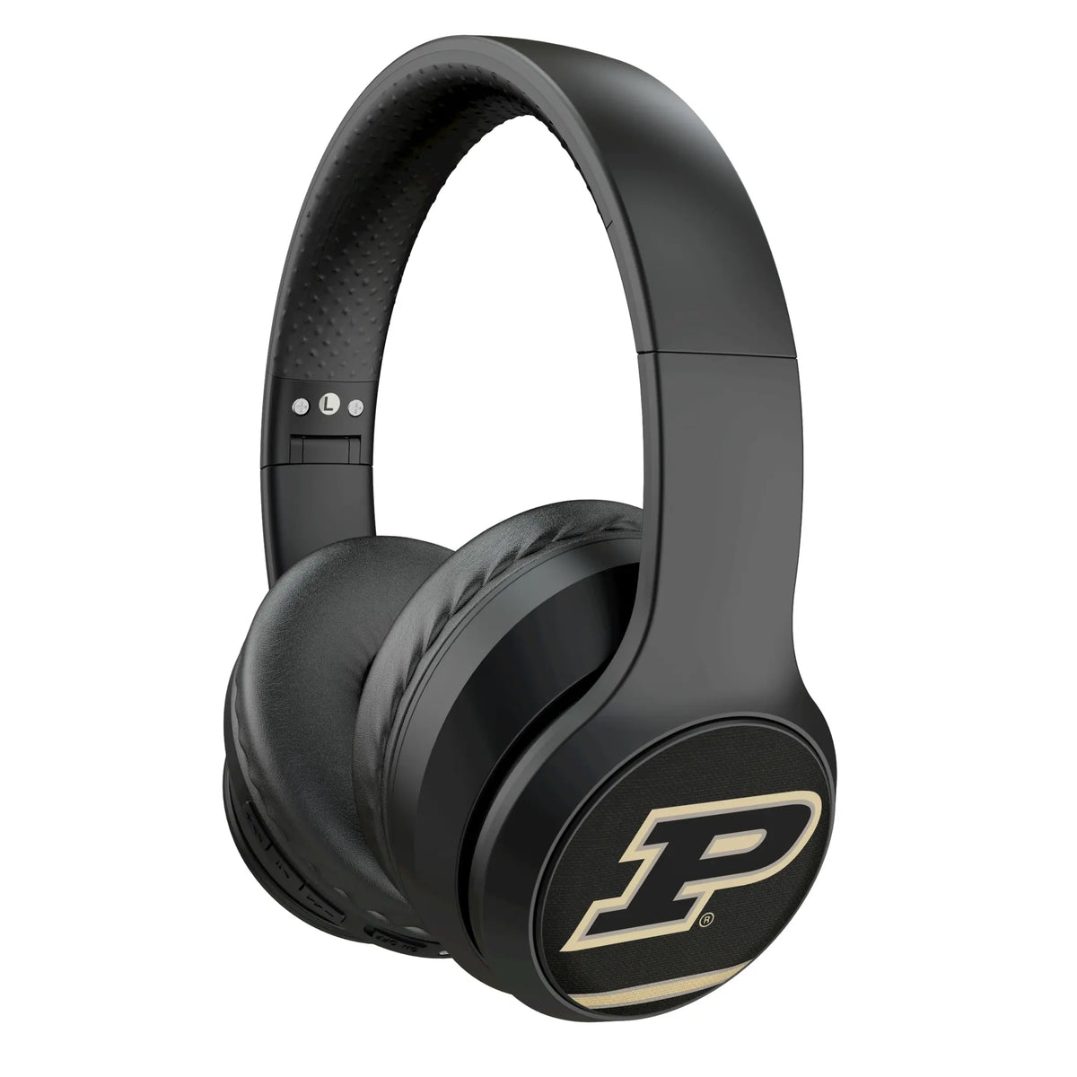 Purdue University Boilermakers Stripe Wireless Over-Ear Headphones With Case