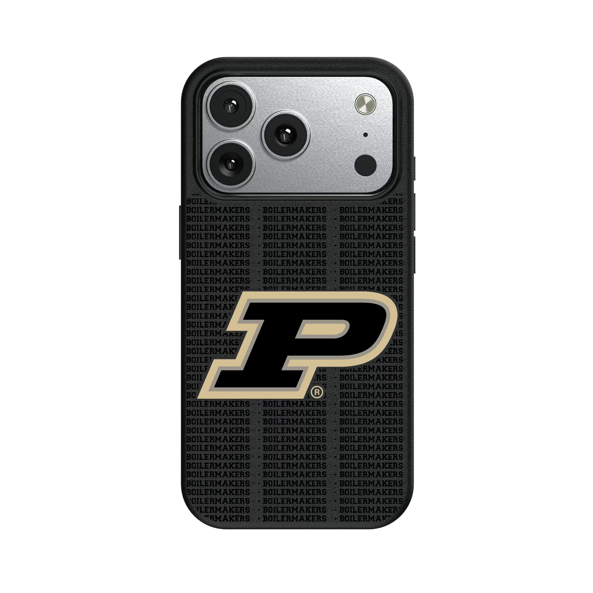 Purdue University Boilermakers Text Backdrop iPhone MagSafe Compatible Phone Case for Apple iPhone#Device_iPhone 17 Pro