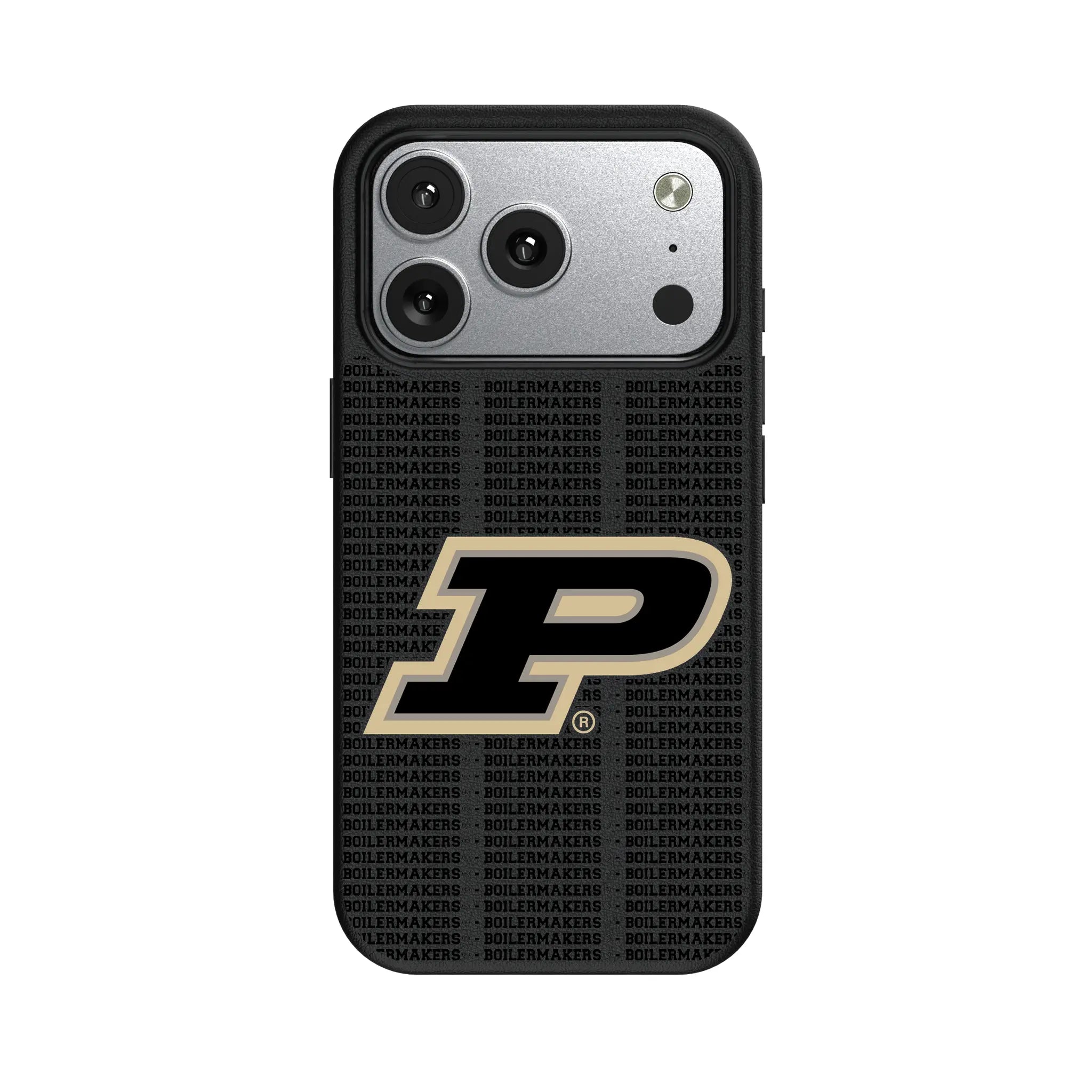Purdue University Boilermakers Text Backdrop iPhone MagSafe Compatible Phone Case for Apple iPhone#Device_iPhone 17 Pro