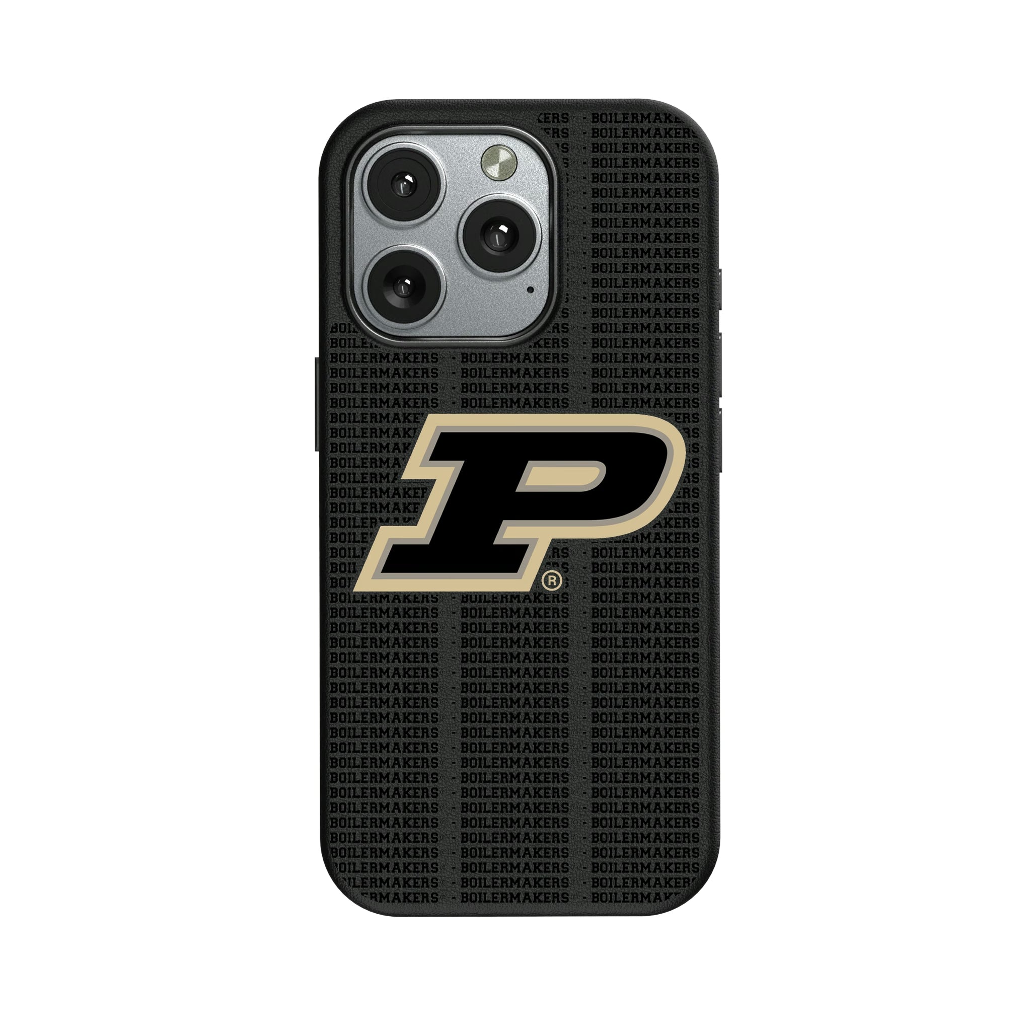 Purdue University Boilermakers Text Backdrop iPhone MagSafe Compatible Phone Case for Apple iPhone