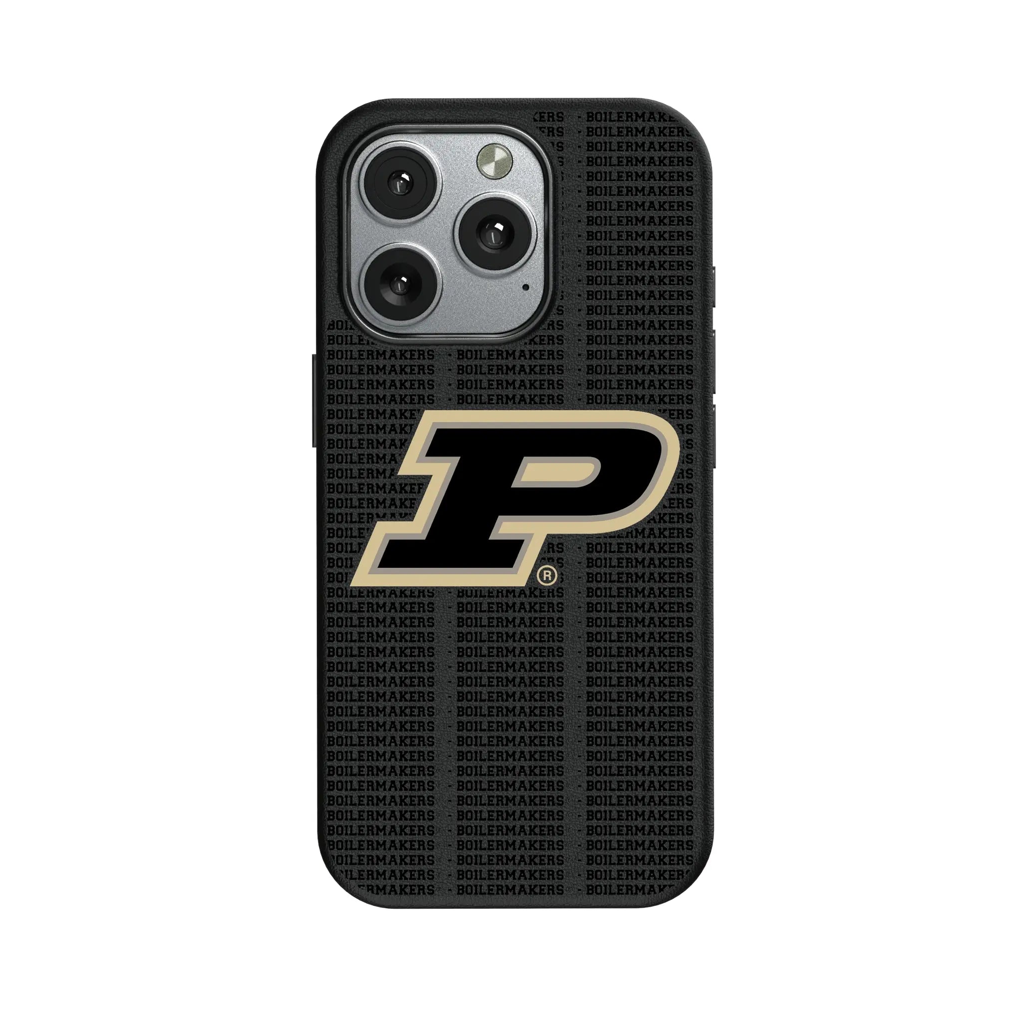 Purdue University Boilermakers Text Backdrop iPhone MagSafe Compatible Phone Case for Apple iPhone
