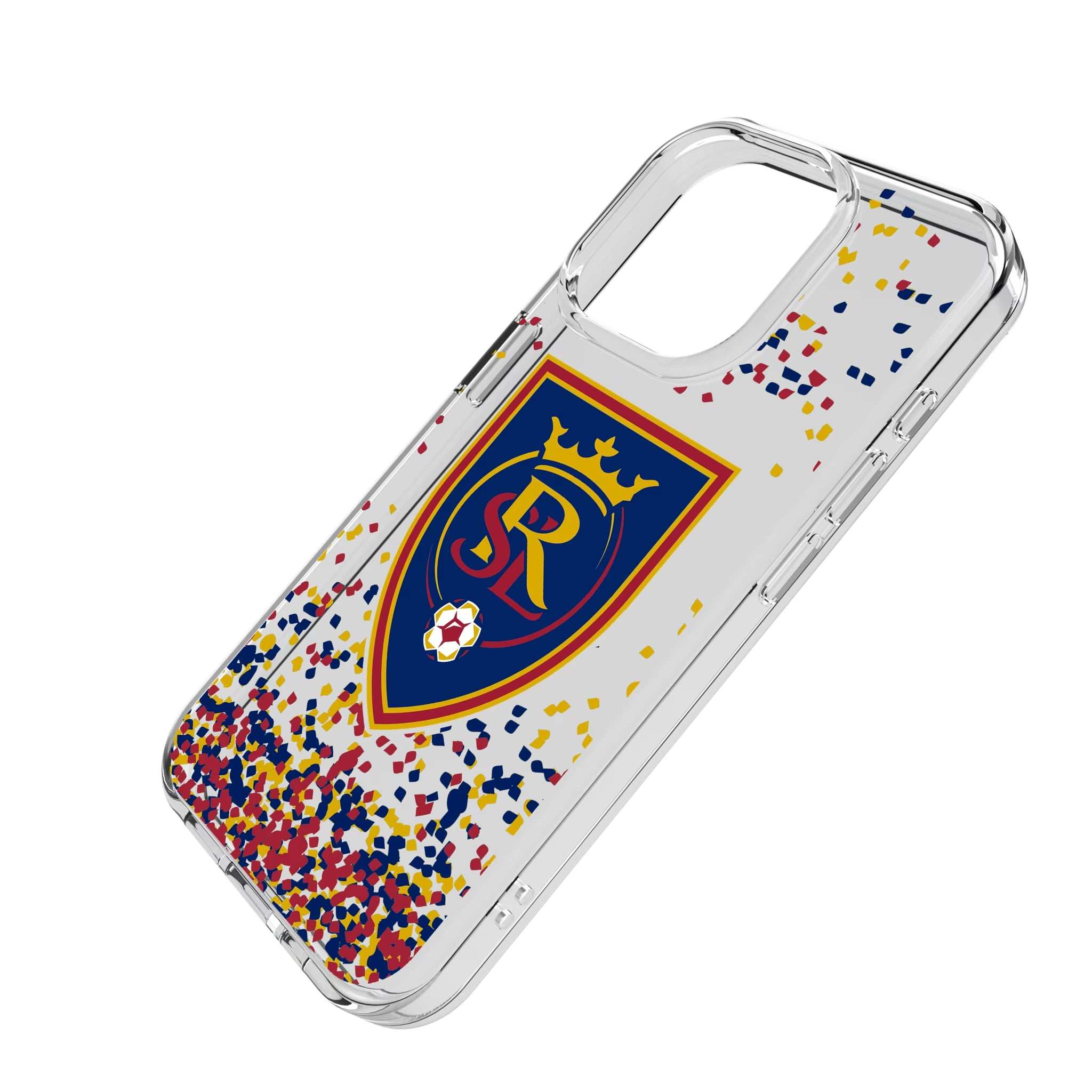 Real Salt Lake Confetti iPhone Clear Phone Case for Apple iPhone - Isometric View
