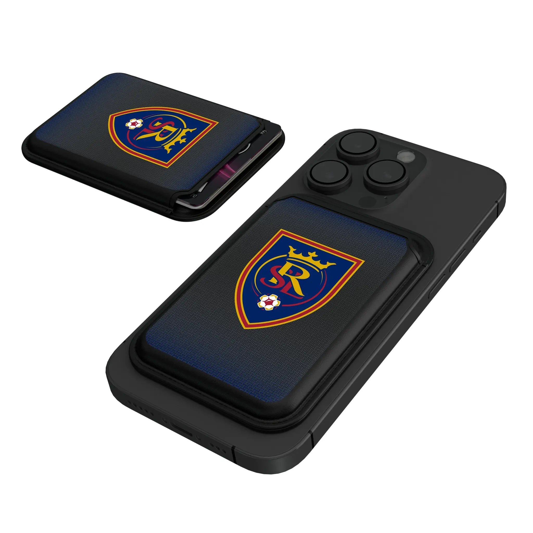 Real Salt Lake Linen Black Magnetic Credit Card Wallet
