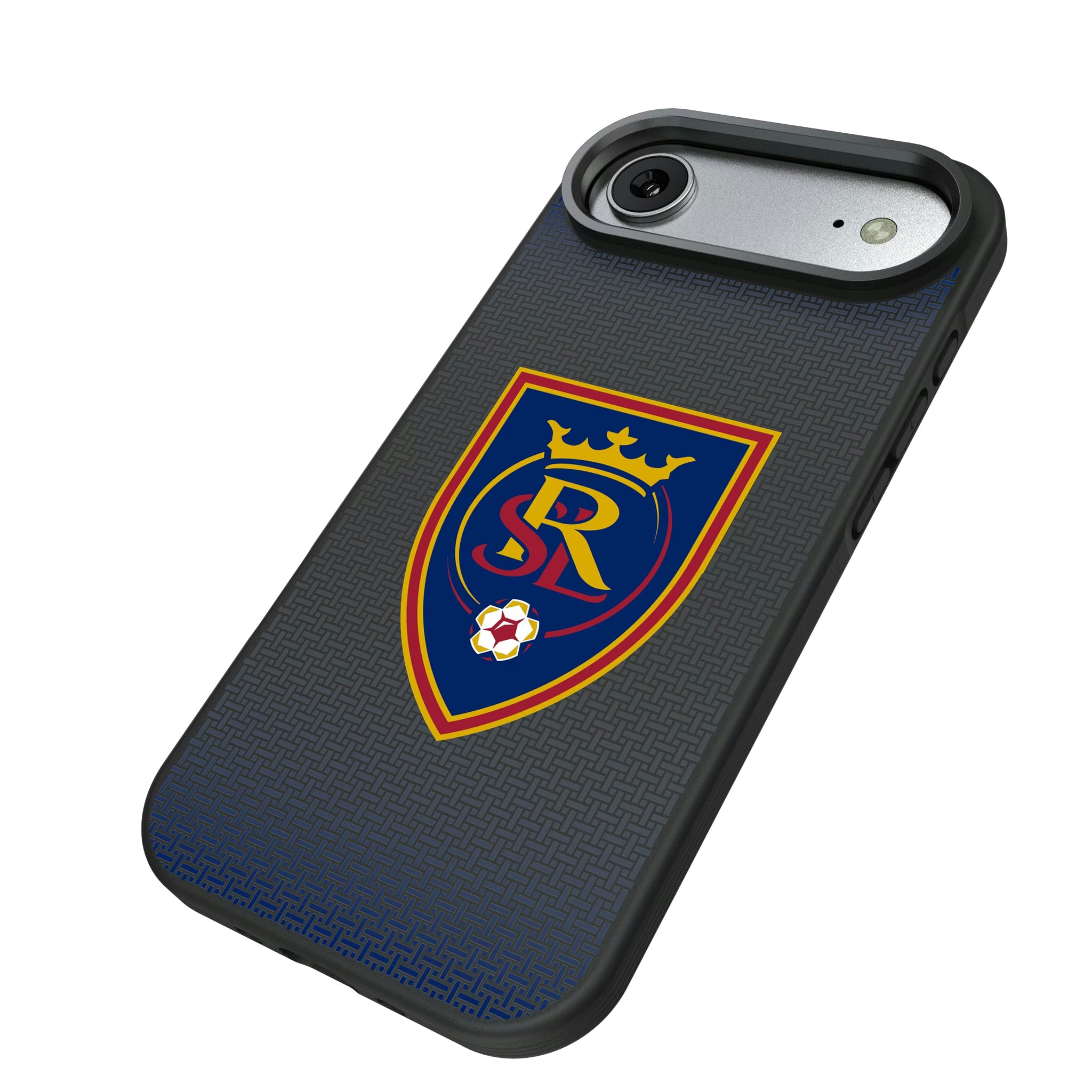 Real Salt Lake Linen iPhone Bump Phone Case for Apple iPhone - Isometric View#Device_iPhone Air