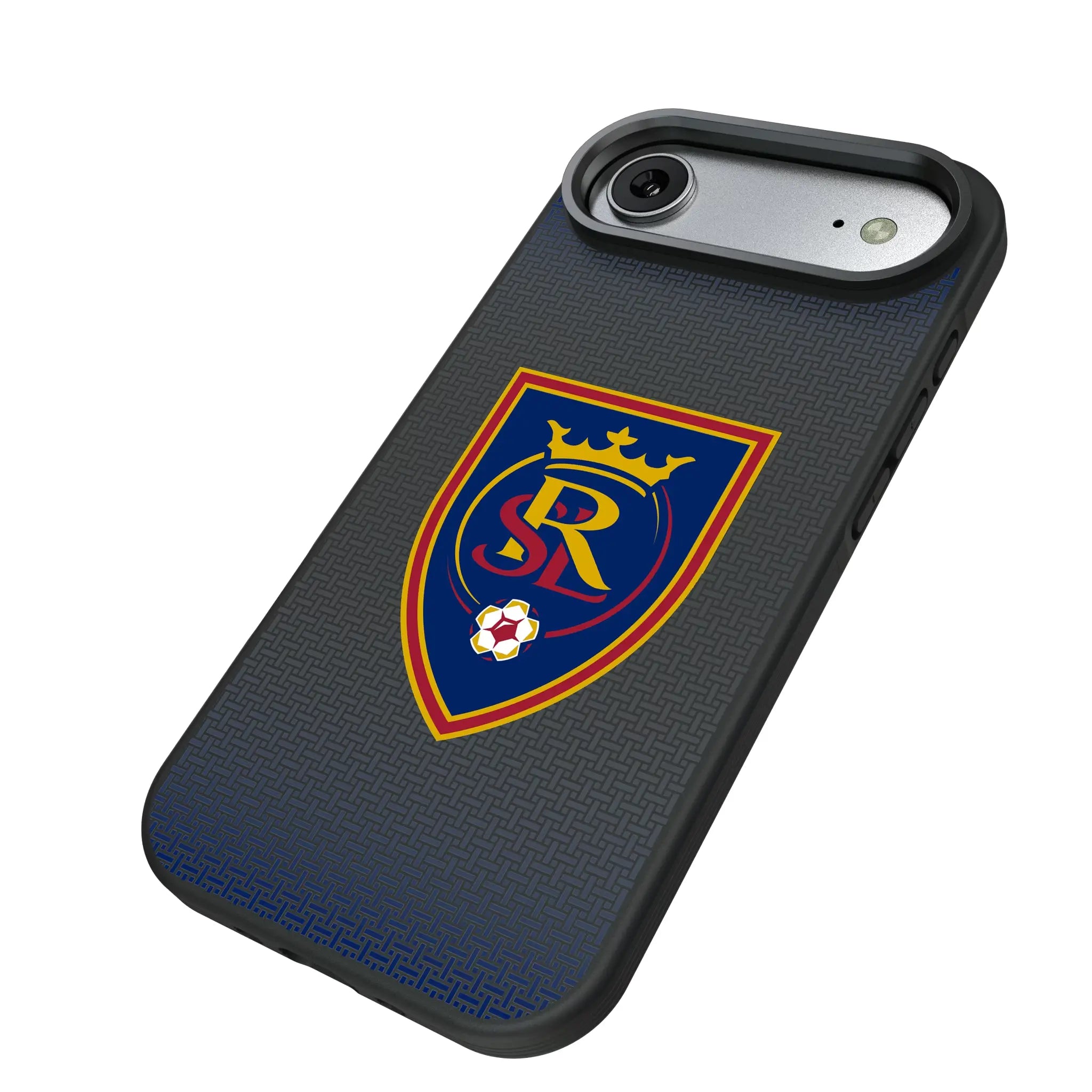 Real Salt Lake Linen iPhone Bump Phone Case for Apple iPhone - Isometric View#Device_iPhone Air