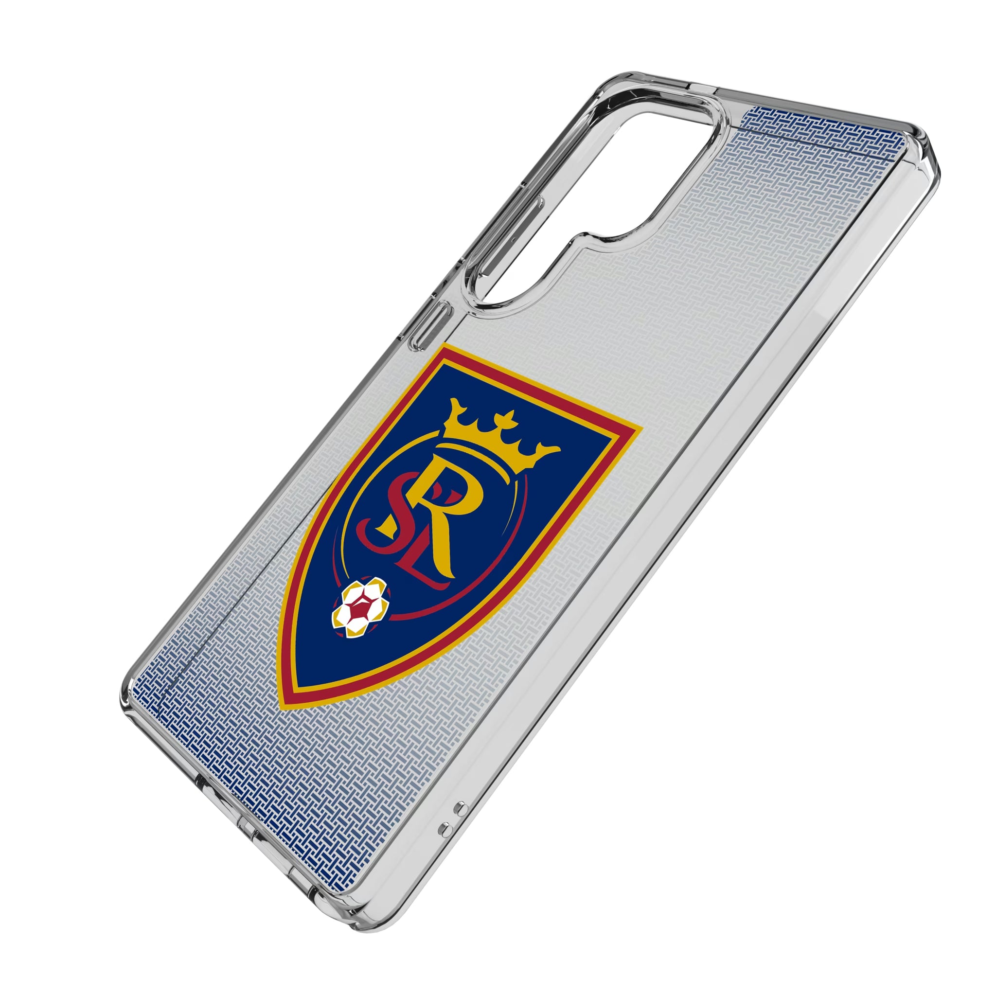 Real Salt Lake Linen Galaxy Clear Phone Case for Samsung Galaxy - Isometric View