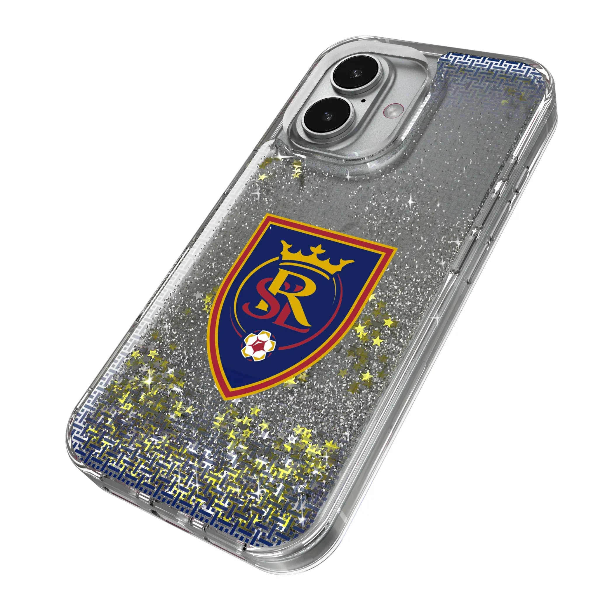 Real Salt Lake Linen iPhone Glitter Phone Case for Apple iPhone - Isometric View