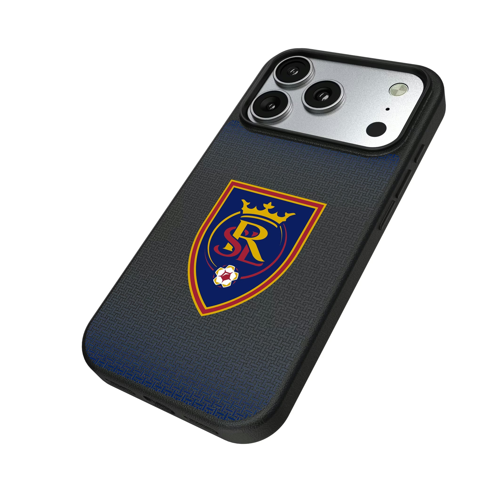 Real Salt Lake Linen iPhone MagSafe Compatible Phone Case for Apple iPhone - Isometric View#Device_iPhone 17 Pro