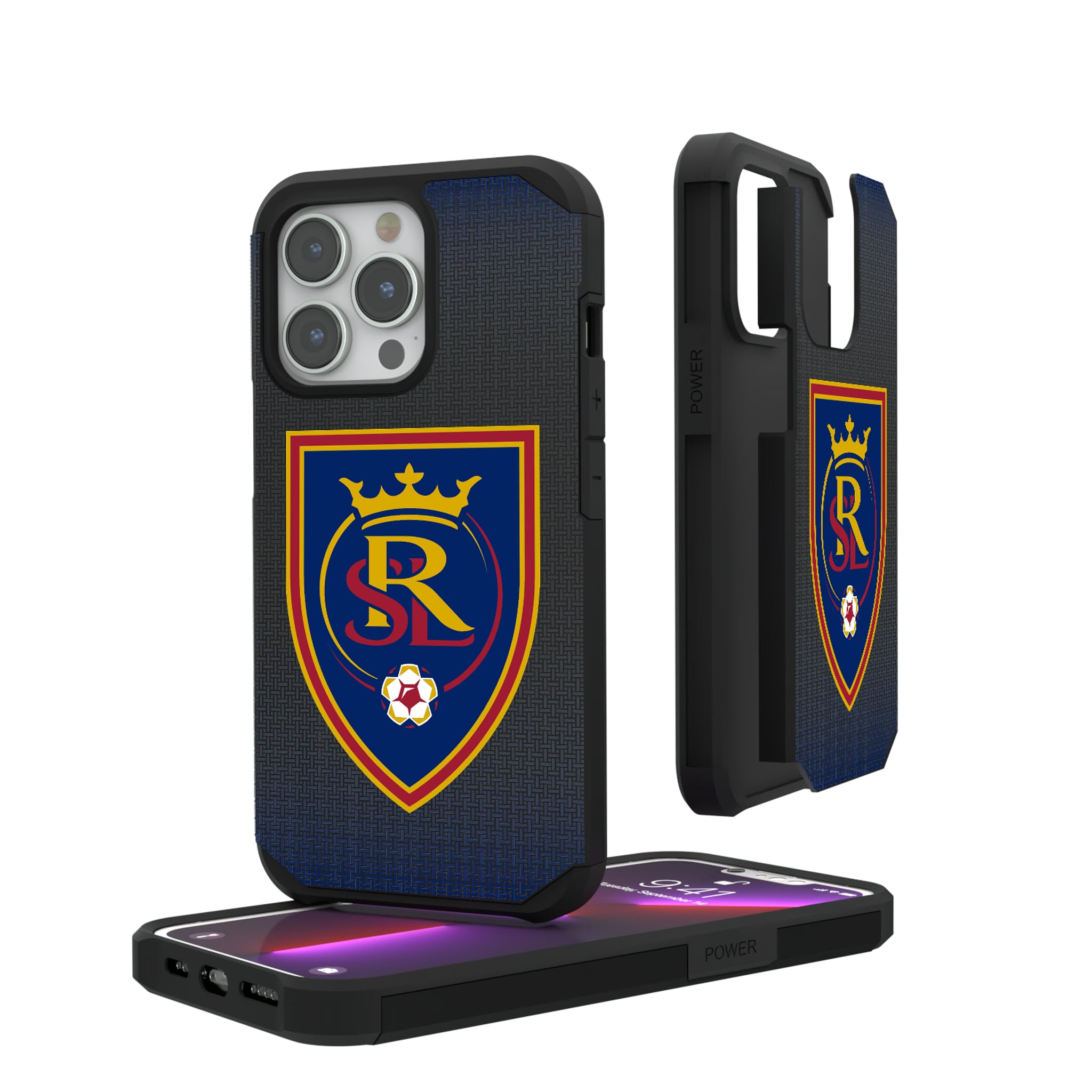 Real Salt Lake Linen iPhone Rugged Phone Case for Apple iPhone#Device_iPhone 13 Pro