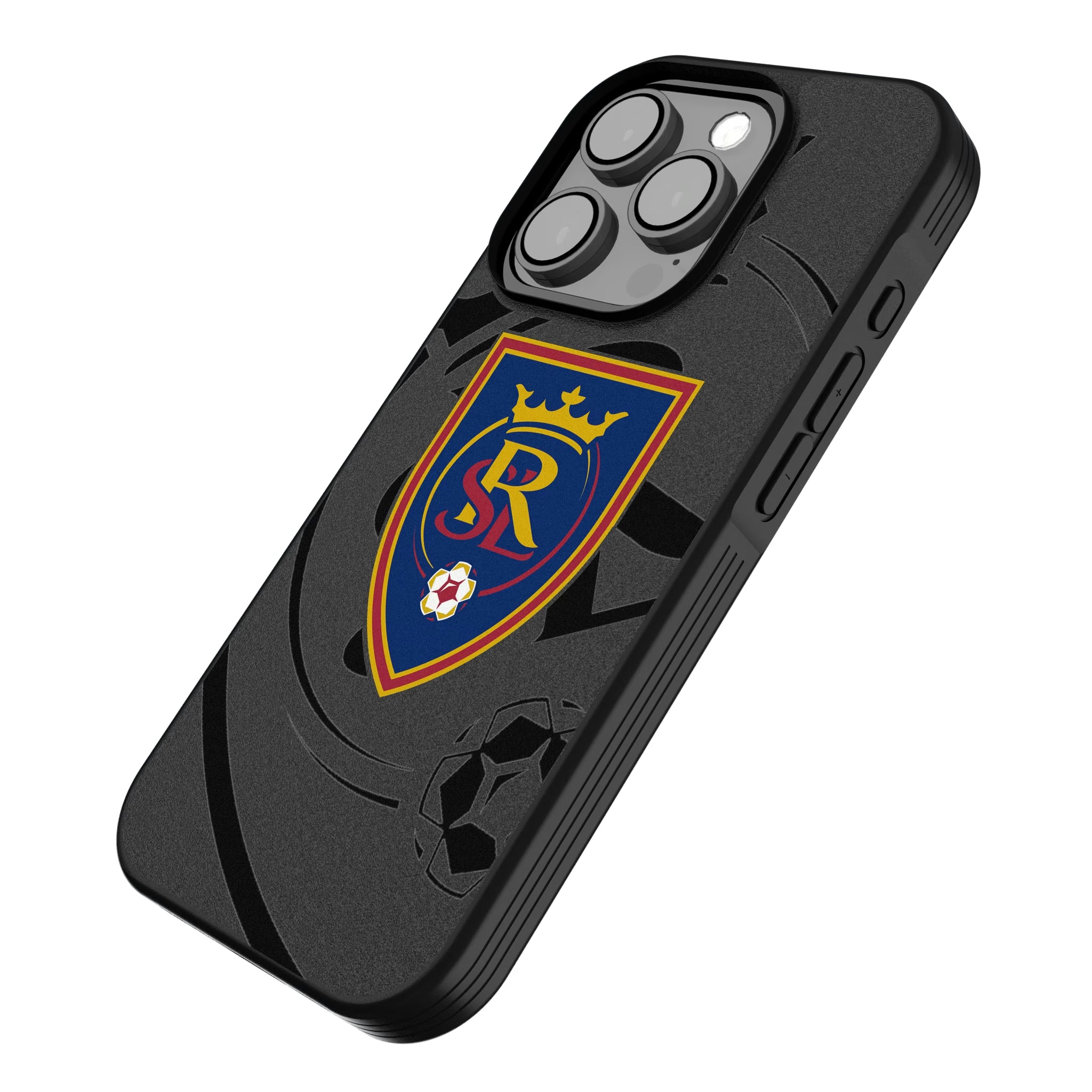 Real Salt Lake Monocolor Tilt iPhone Bump Phone Case for Apple iPhone - Isometric View