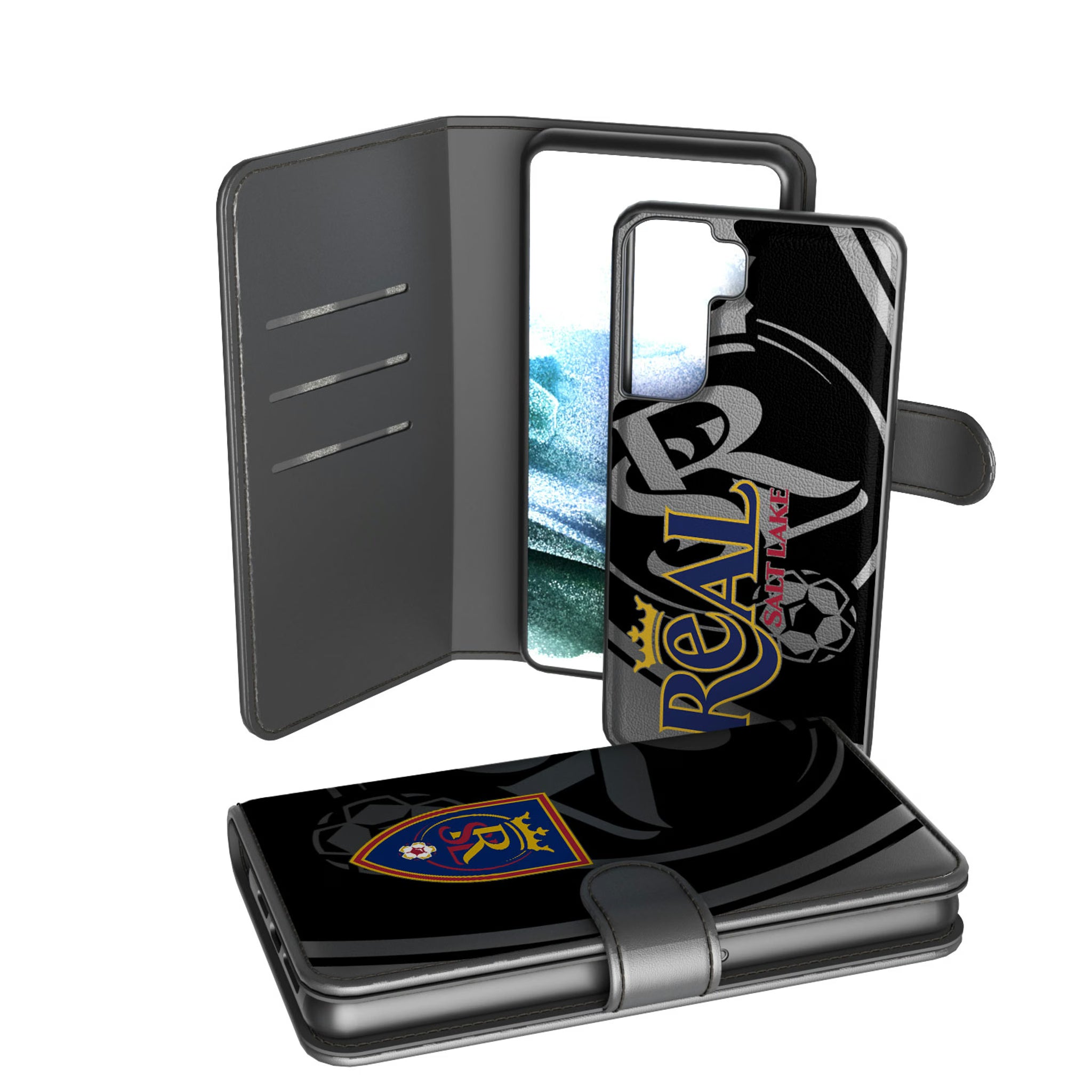 Real Salt Lake Monocolor Tilt Galaxy Wallet Phone Case for Samsung Galaxy