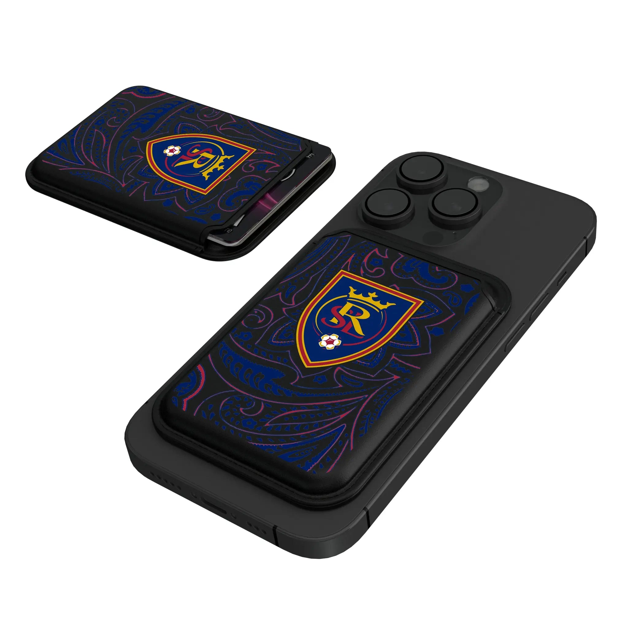 Real Salt Lake Paisley Black Magnetic Credit Card Wallet