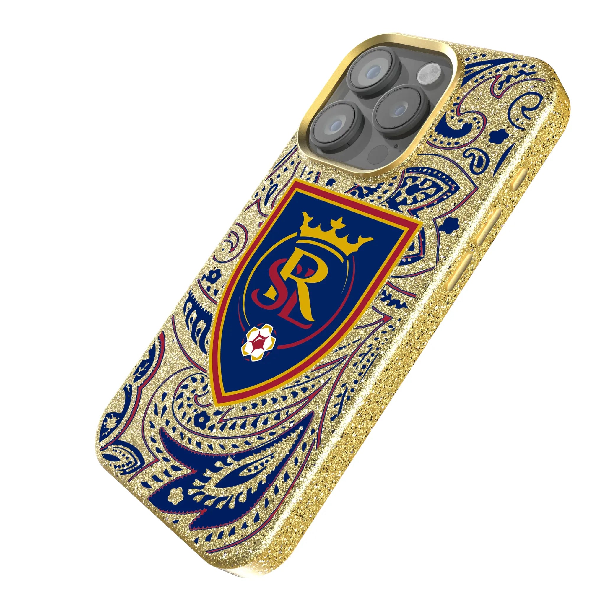 Real Salt Lake Paisley iPhone Bling Phone Case for Apple iPhone - Isometric View