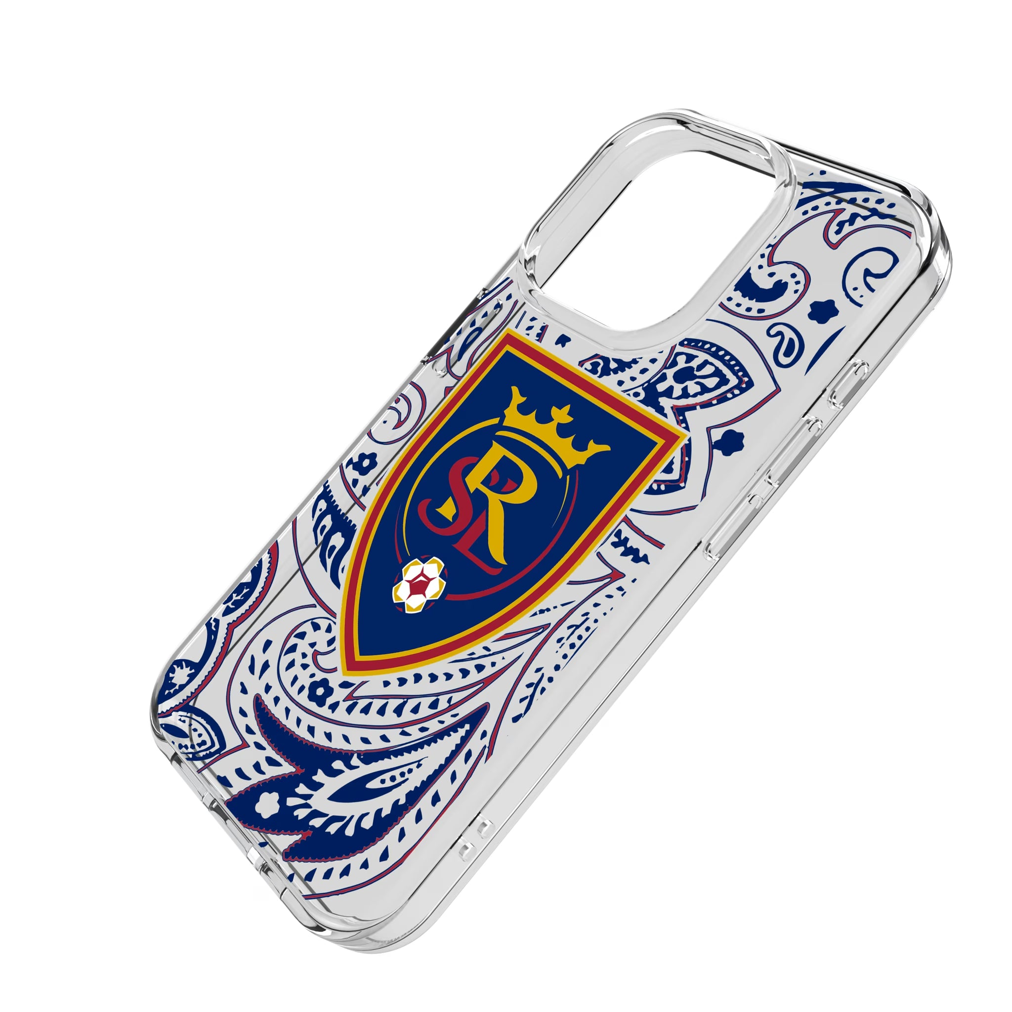 Real Salt Lake Paisley iPhone Clear Phone Case for Apple iPhone - Isometric View