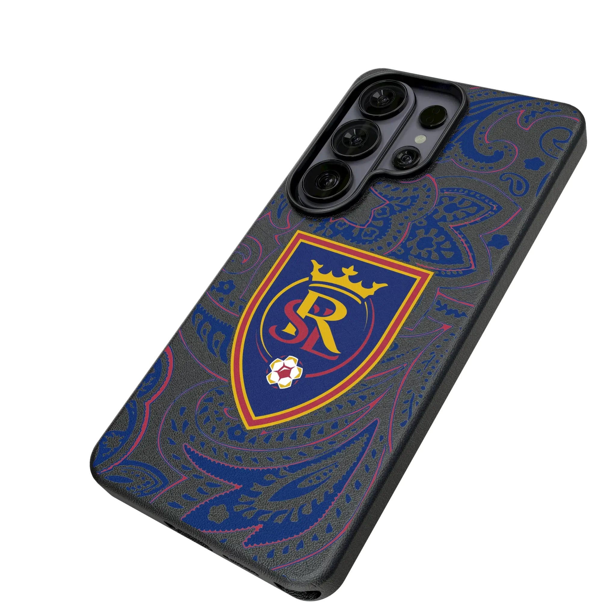 Real Salt Lake Paisley Galaxy MagSafe Compatible Phone Case for Samsung Galaxy - Isometric View#Device_Galaxy S26 Ultra