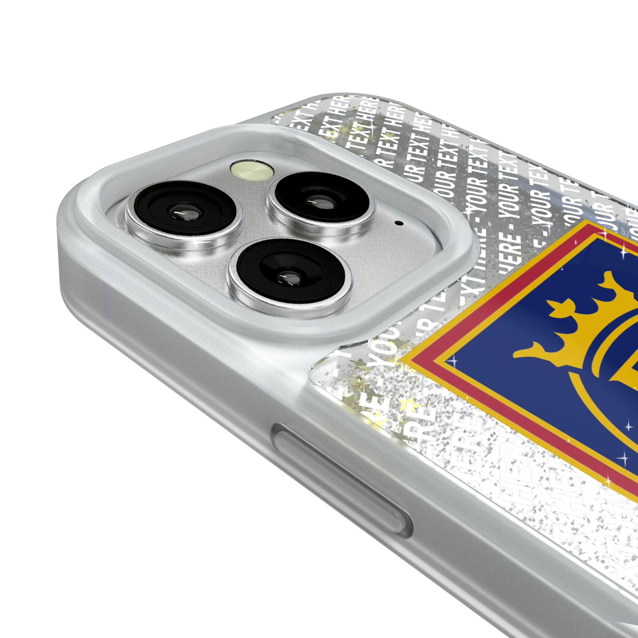 Real Salt Lake Personalized EndZone Plus iPhone Glitter Phone Case for Apple iPhone - Detail#Device_iPhone 16 Pro