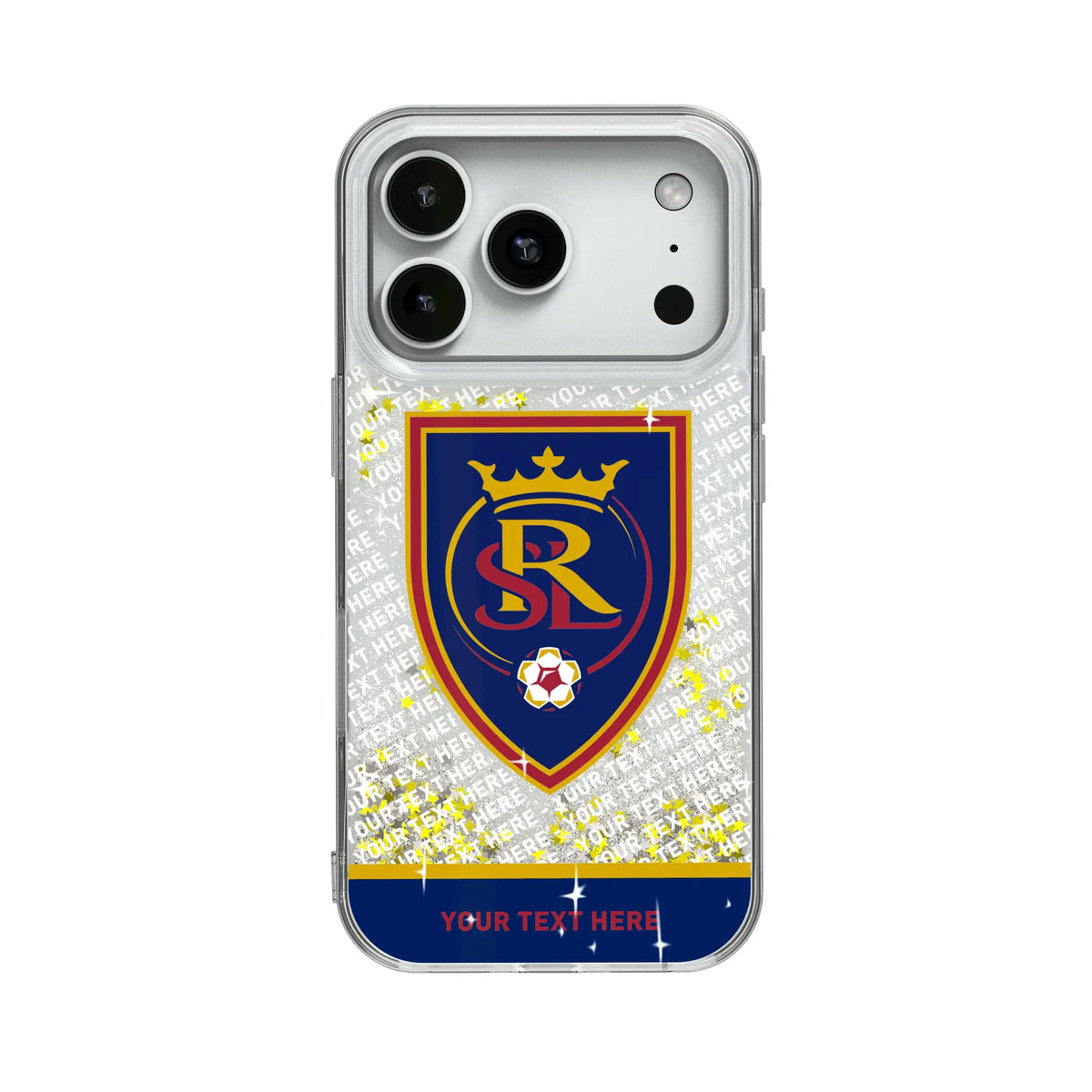 Real Salt Lake Personalized EndZone Plus Glitter Phone Case for Apple iPhone
