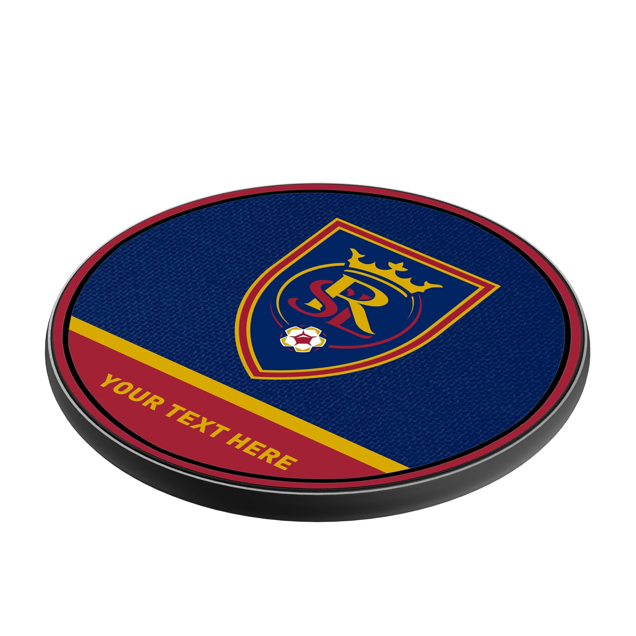 Real Salt Lake Personalized Endzone Solid 15-Watt Wireless Charger - Isometric View